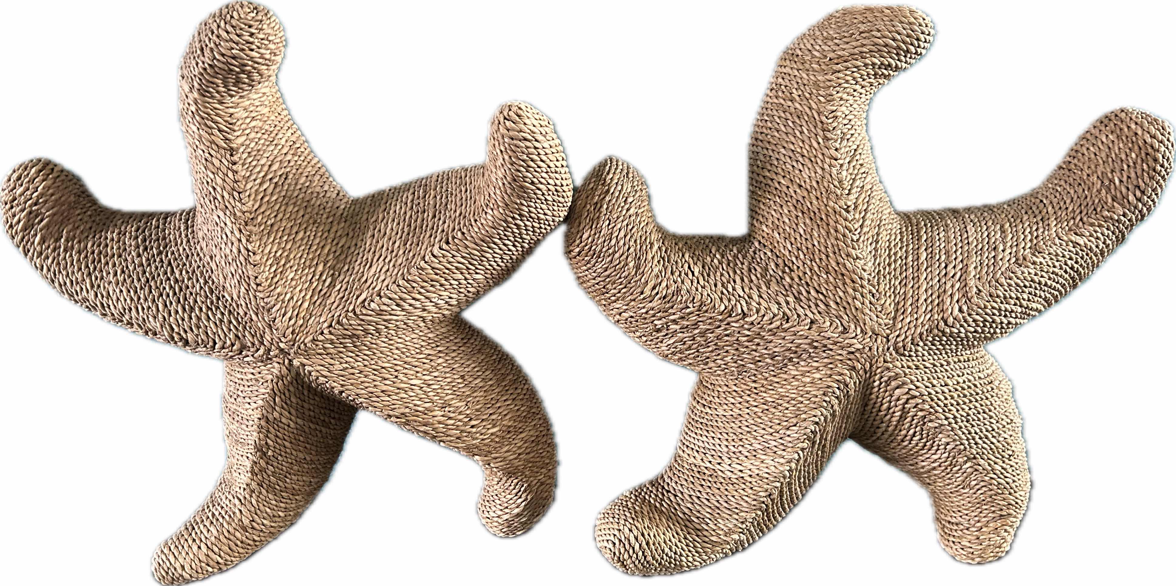 Photo 1 of 2 WOVEN STARFISH COASTAL THEME WALL DECOR 21"