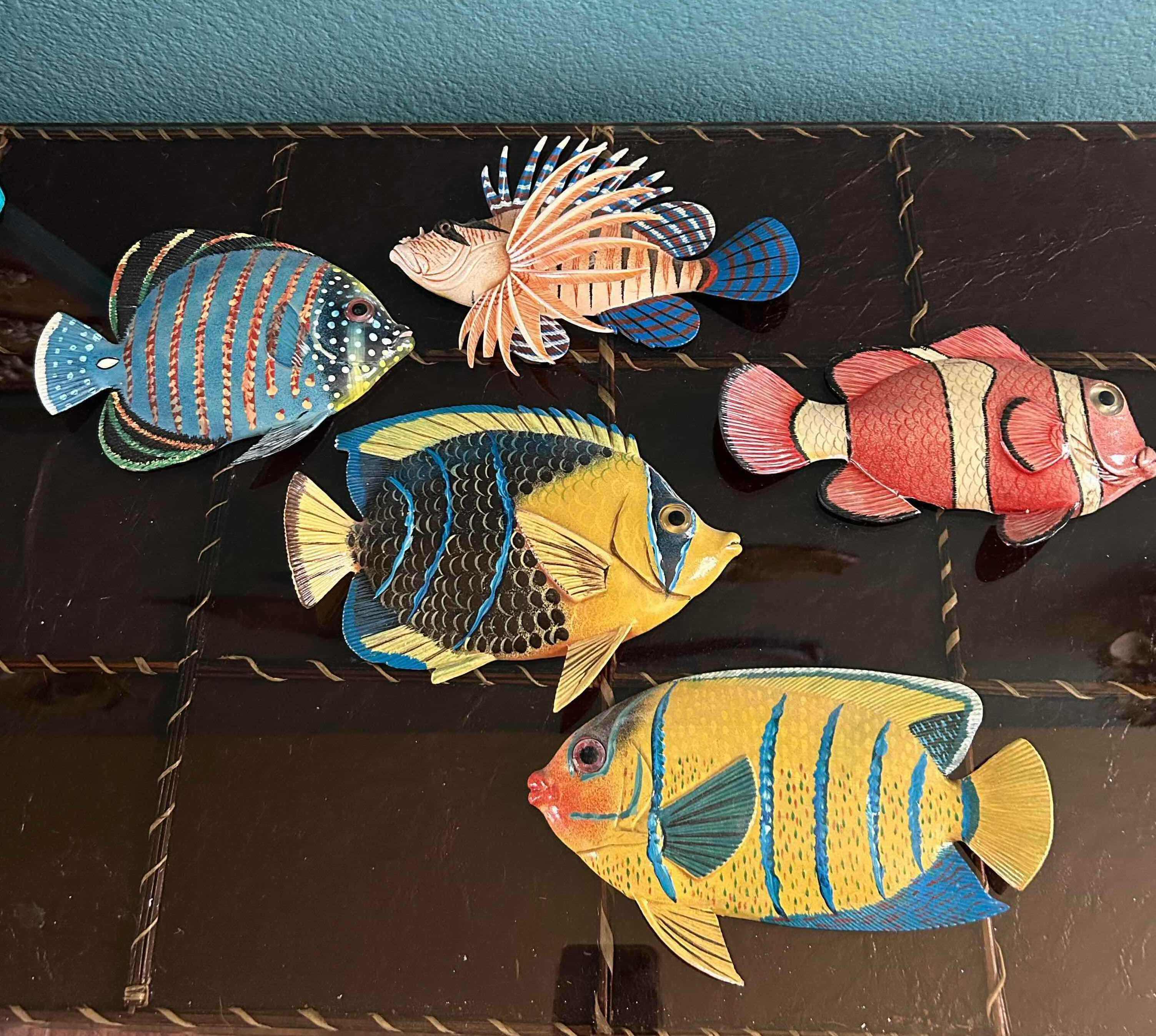 Photo 1 of 5 RESIN TROPICAL FISH WALL ART