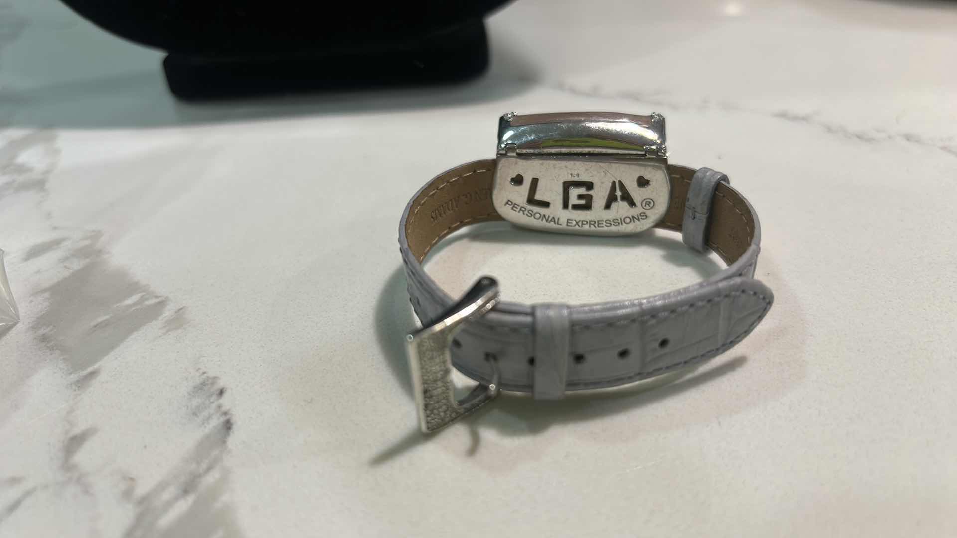 Photo 1 of LGA LAUREN G ADAMS  G, LIVE LAUGH LOVE, “LOVE LETTER” STERLING ENAMEL BRACELET WITH LEATHER BAND JEWELRY