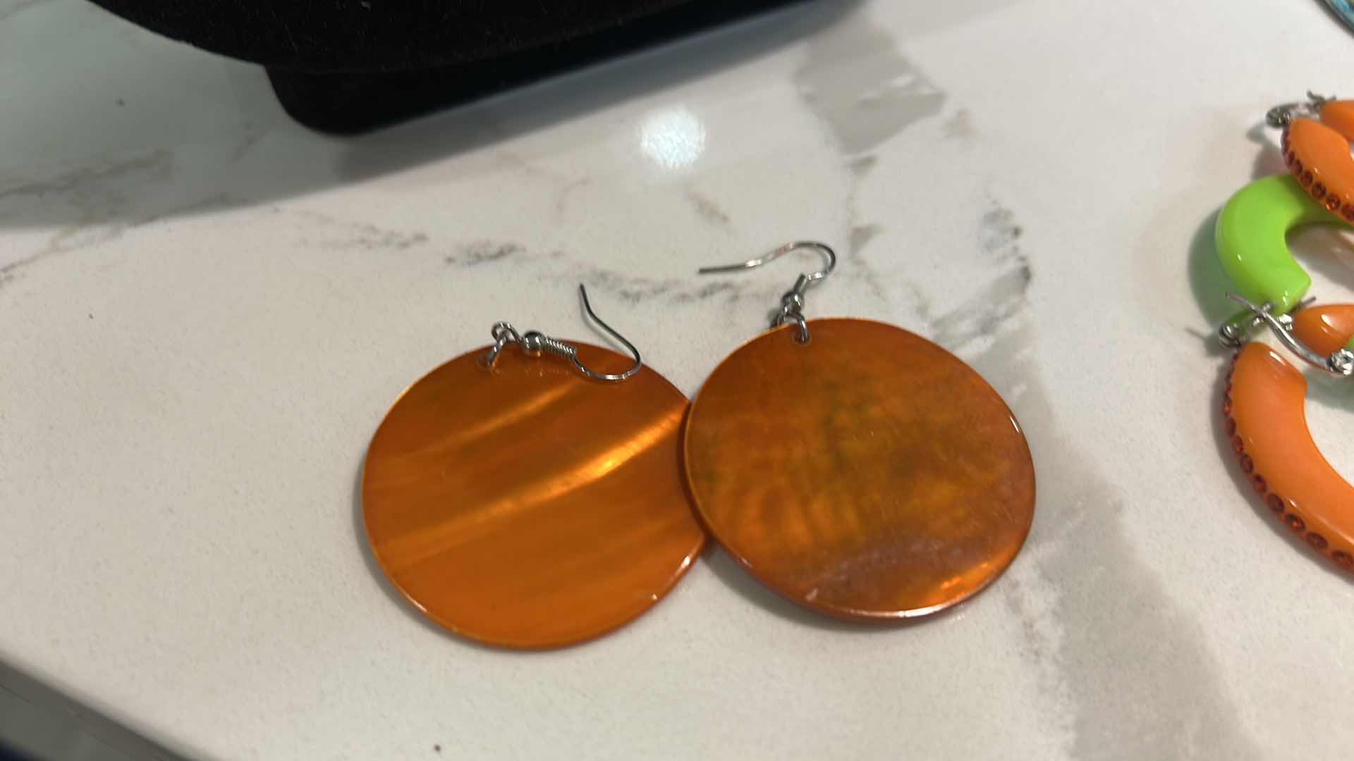 Photo 1 of 4 PIECE WOMENS JEWELRY- 3 PAIRS PIERCED EARRINGS AND 1 NECKLACE