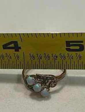 Photo 1 of ANTIQUE VICTORIAN OPAL AND SEED PEARL RING