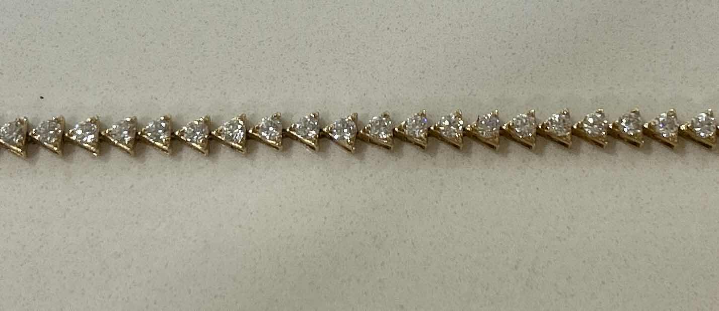 Photo 1 of 7.5” 14K YELLOW GOLD TENNIS BRACELET WITH CZ STONES