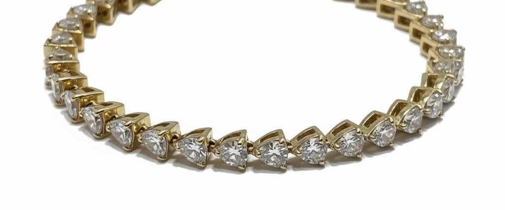 Photo 1 of 7.5” 14K YELLOW GOLD TENNIS BRACELET WITH CZ STONES