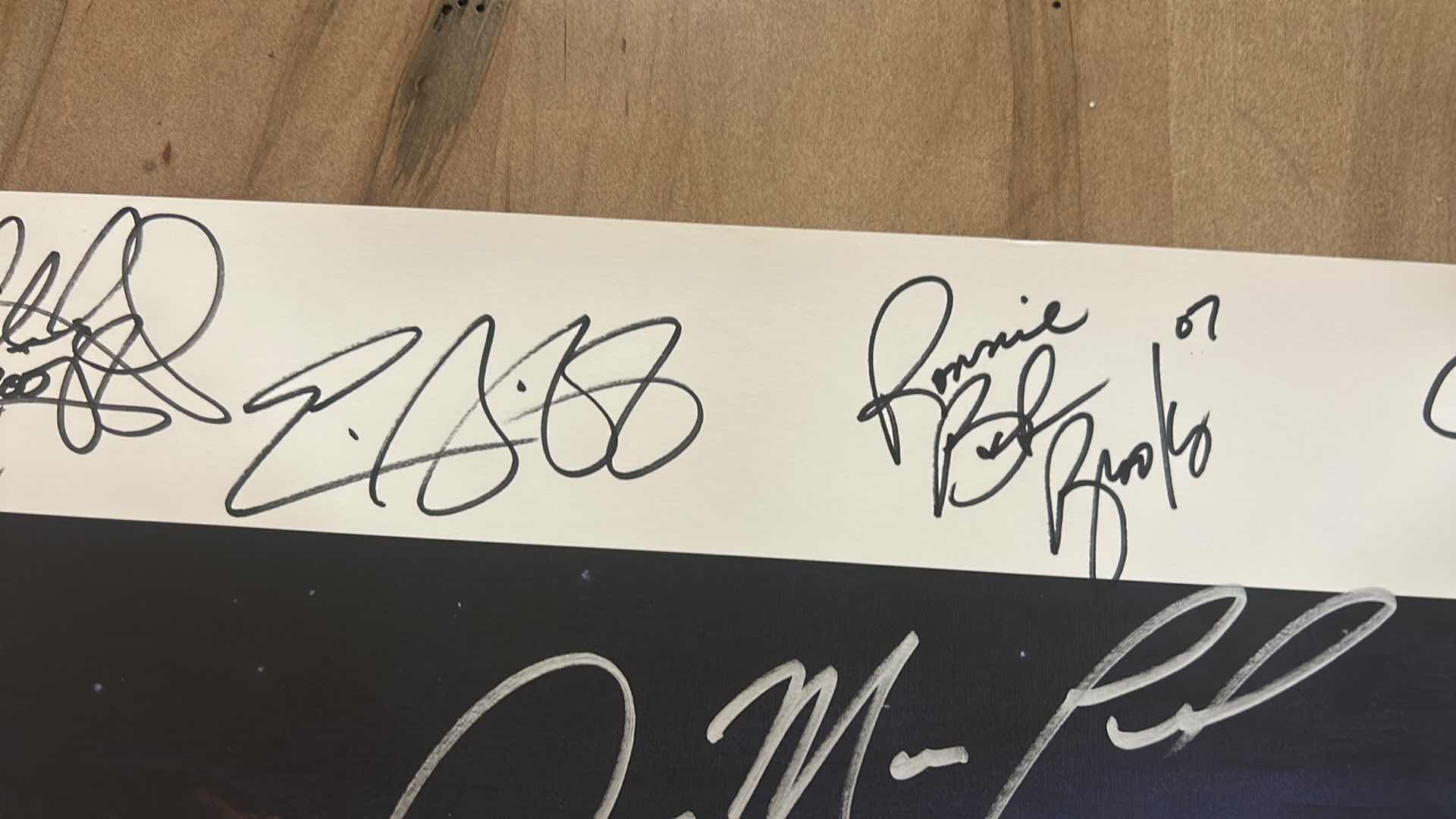 Photo 1 of AUTOGRAPHED LEGENDARY BLUES CRUISE POSTER - COMMEMORATIVE PAINTING BY DIANE RUSSELL 30” x H24 1/2”