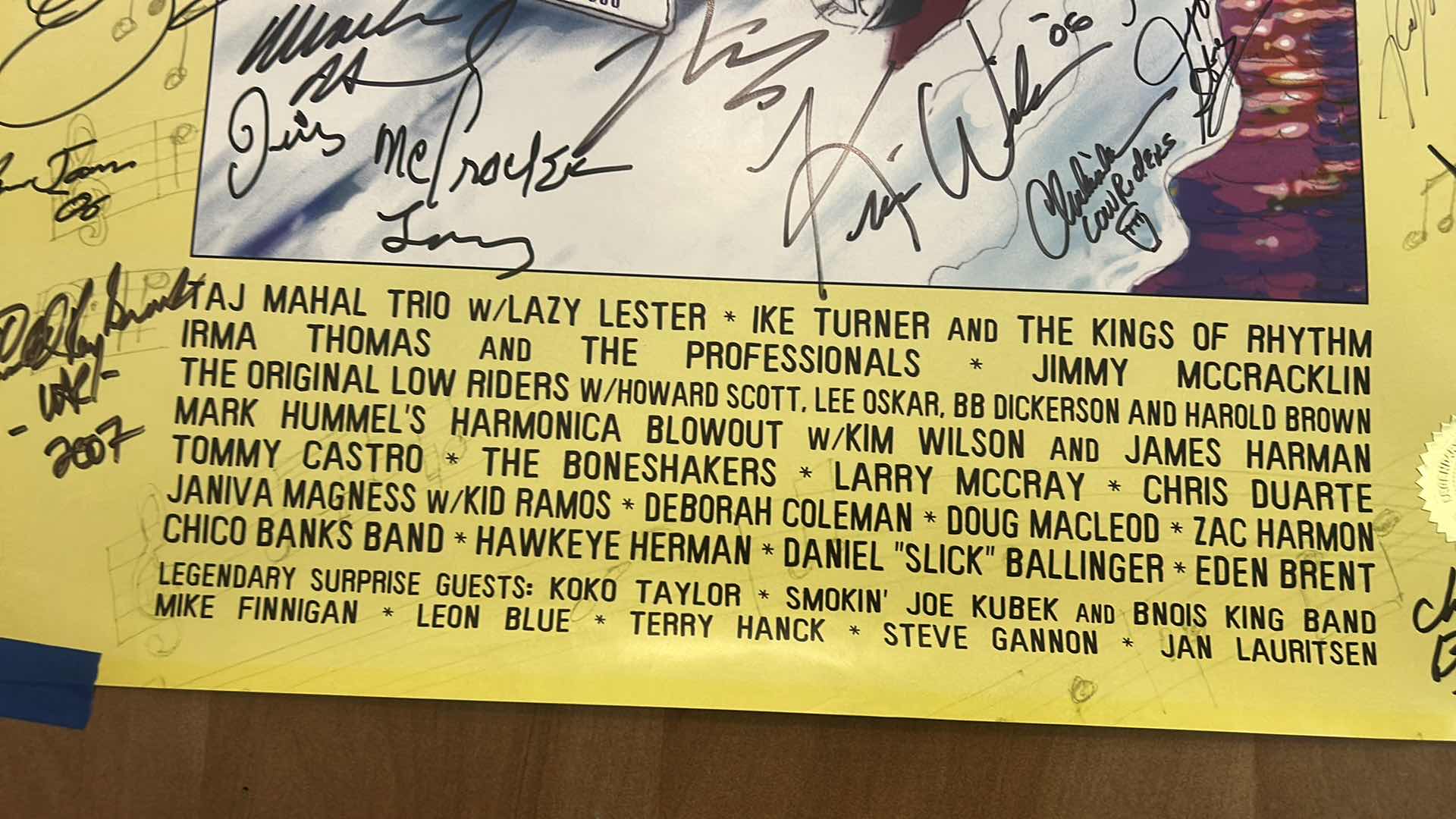 Photo 1 of AUTOGRAPHED LEGENDARY RHYTHM & BLUES CRUISE POSTER 28” x H22”