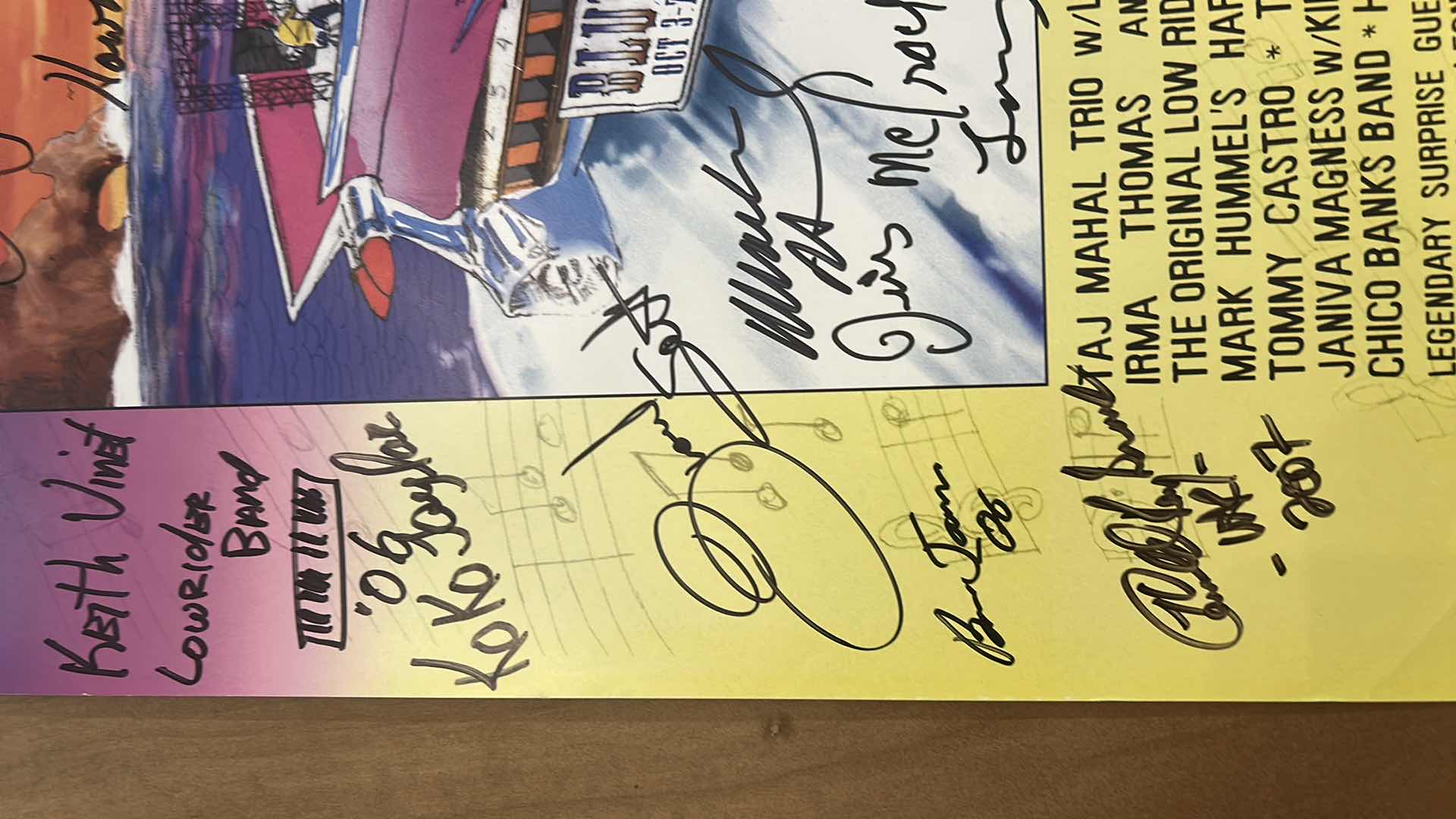 Photo 1 of AUTOGRAPHED LEGENDARY RHYTHM & BLUES CRUISE POSTER 28” x H22”