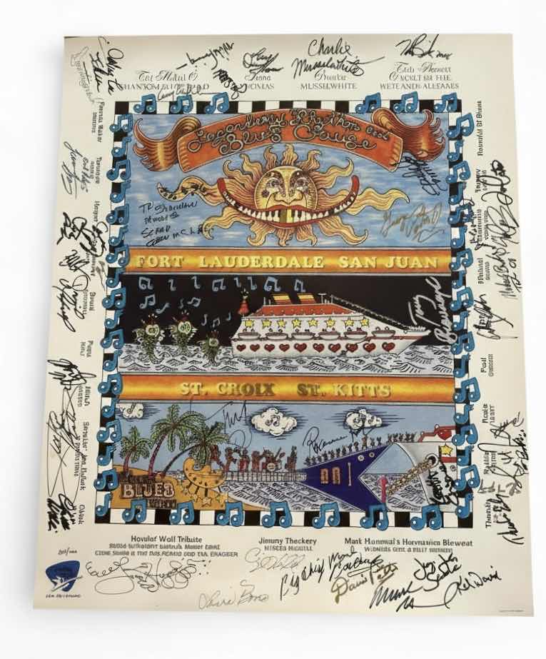 Photo 1 of AUTOGRAPHED LEGENDARY RYTHM & BLUES CRUISE POSTER 24 1/2“ x H20“