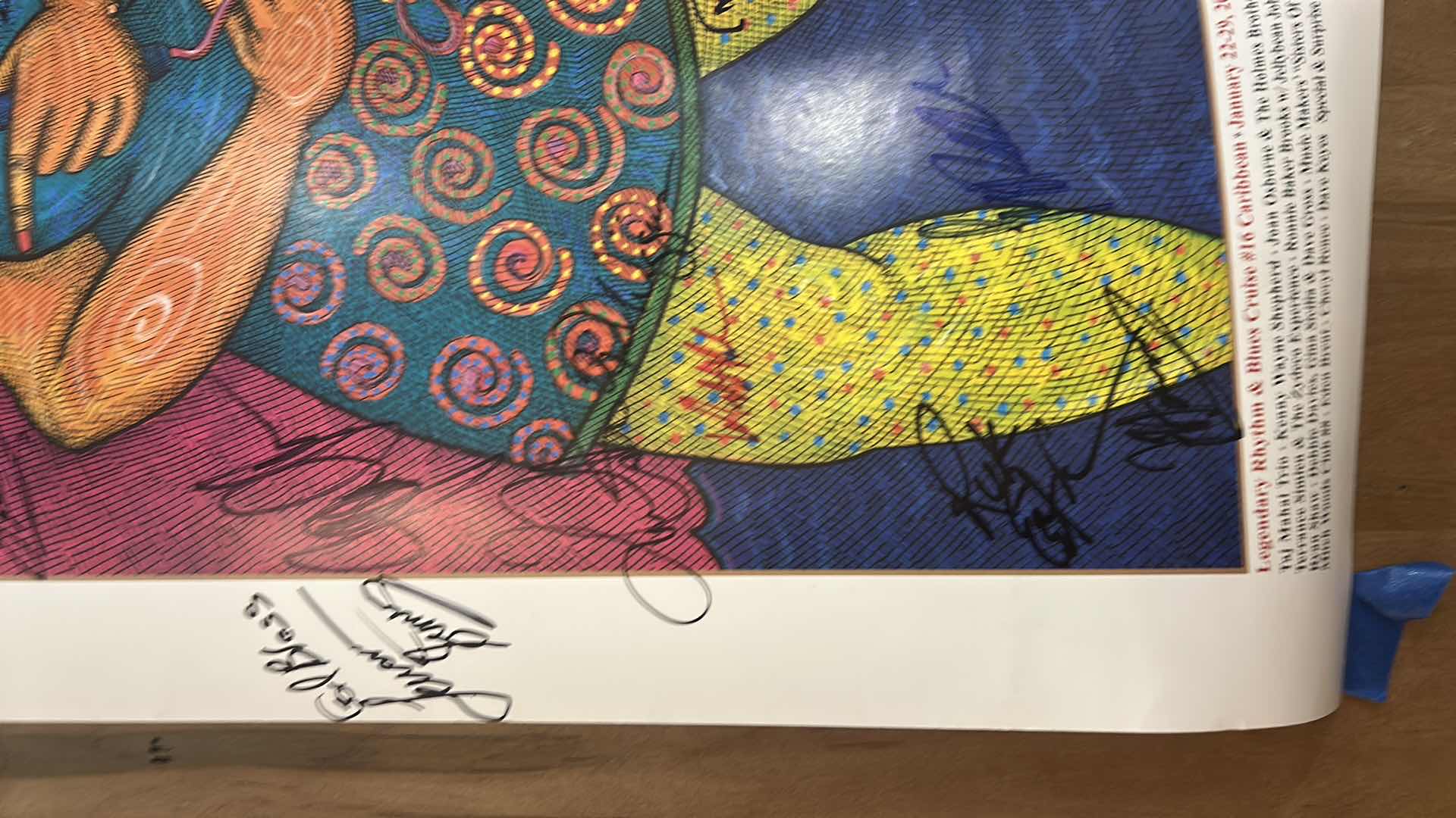 Photo 1 of AUTOGRAPHED LEGENDARY RHYTHM & BLUES CRUISE POSTER 21 1/2” x H28”