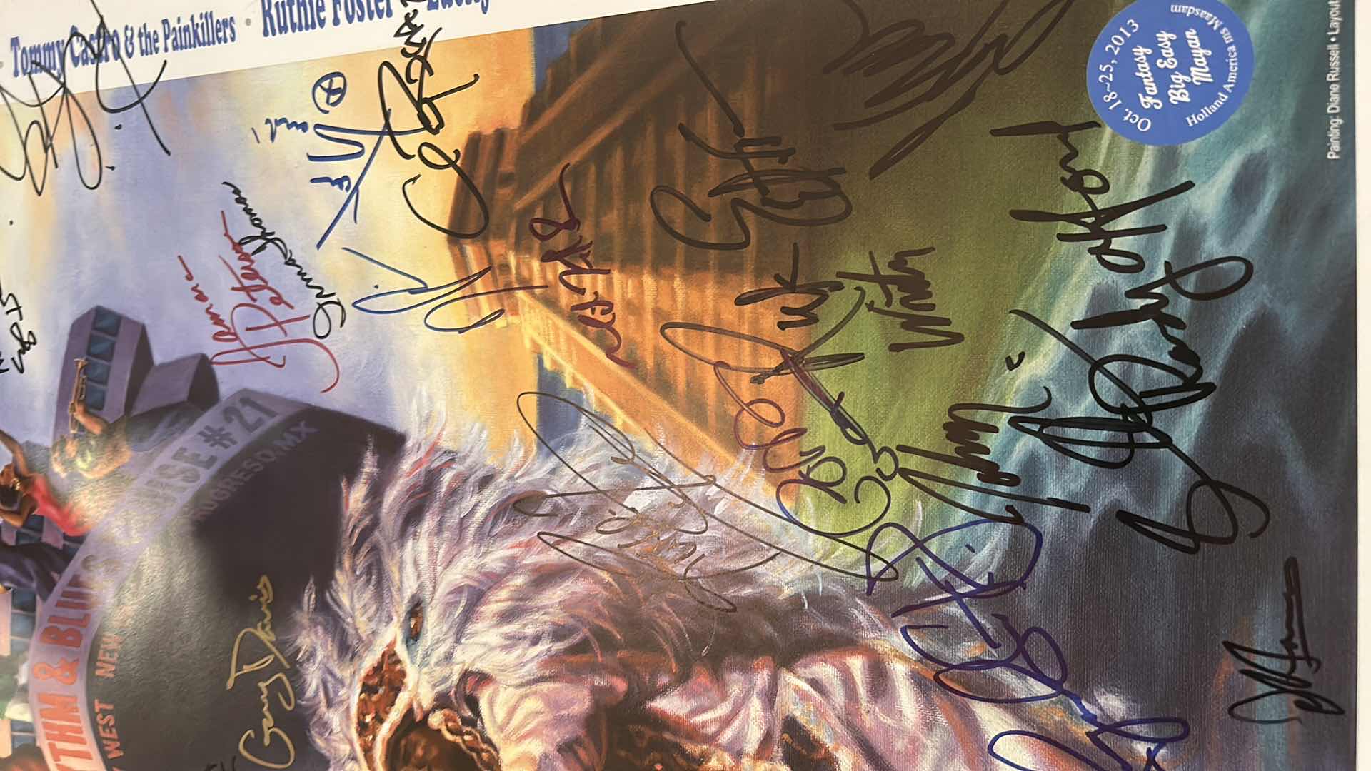 Photo 1 of AUTOGRAPHED LEGENDARY RHYTHM & BLUES CRUISE POSTER 22” x H28”