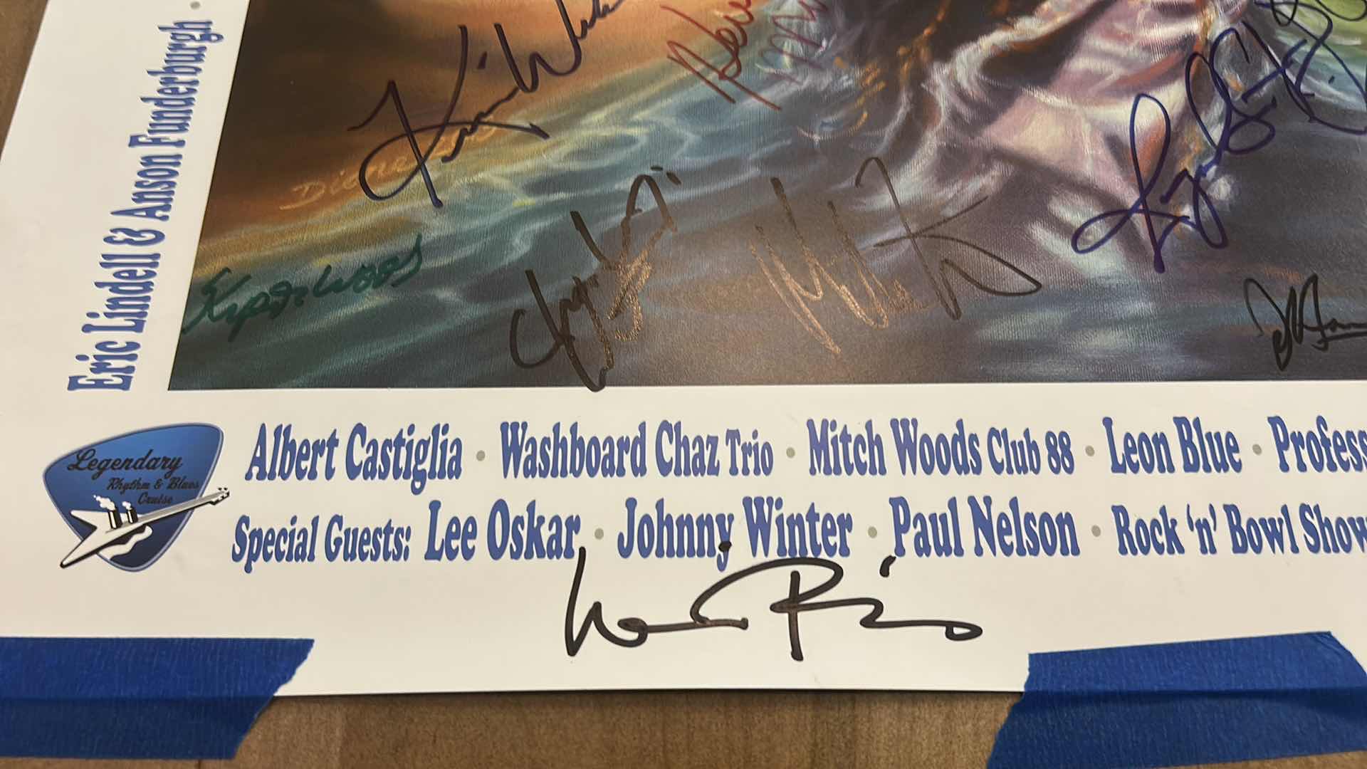 Photo 1 of AUTOGRAPHED LEGENDARY RHYTHM & BLUES CRUISE POSTER 22” x H28”