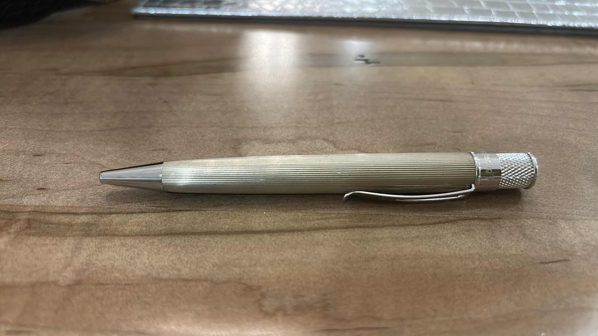 Photo 1 of .925 STERLING SILVER RETRO 1951  TORNADO LINE CUT CAP-LESS ROLLERBALL PEN.