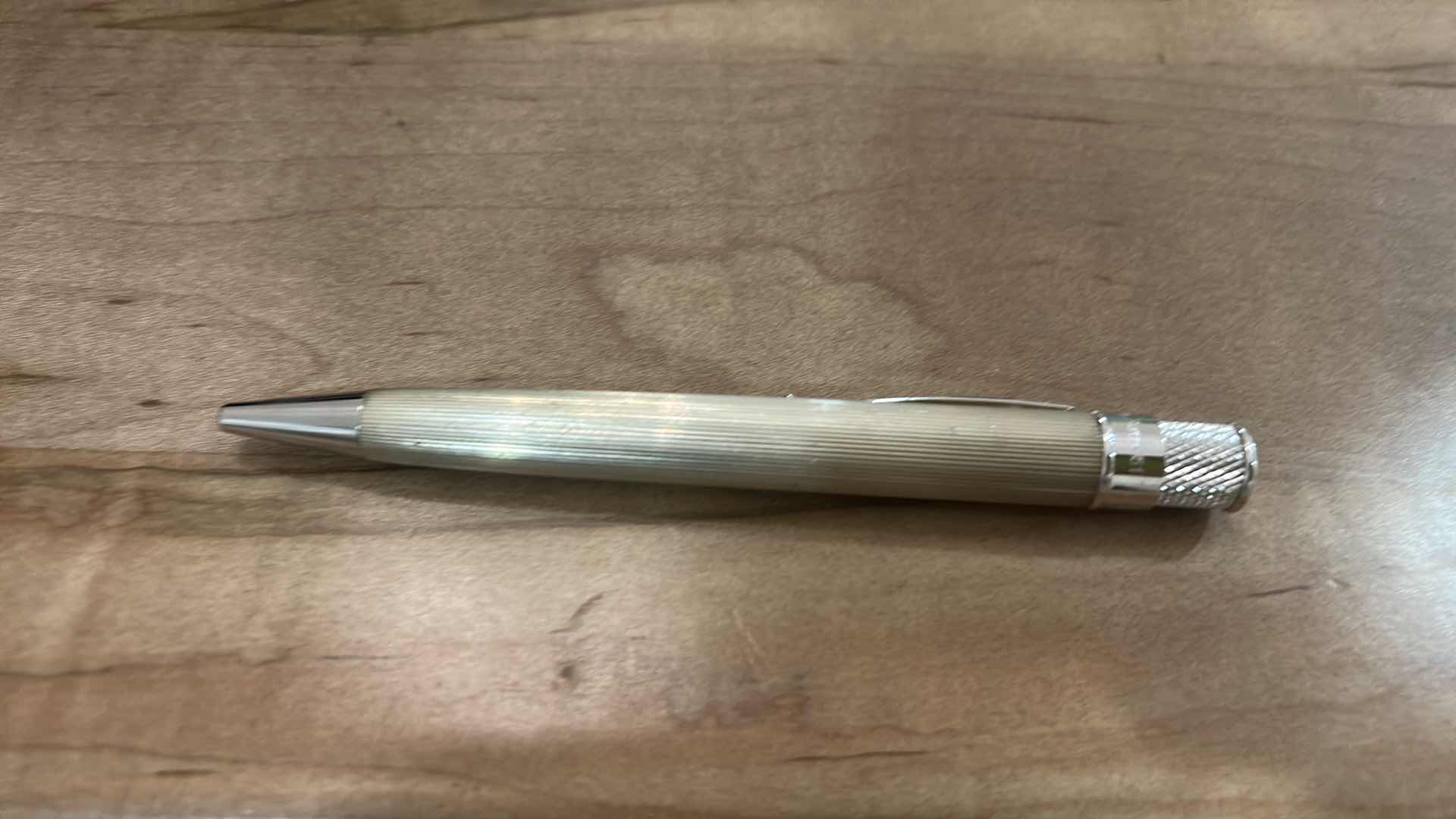 Photo 1 of .925 STERLING SILVER RETRO 1951  TORNADO LINE CUT CAP-LESS ROLLERBALL PEN.