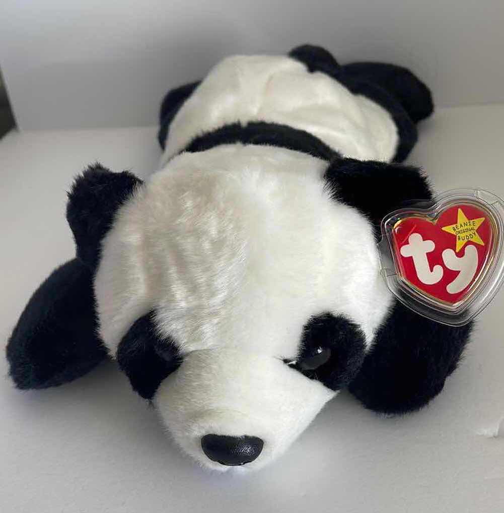 Photo 1 of BEANIE BABIES PANDA PENGUIN FROG NWT