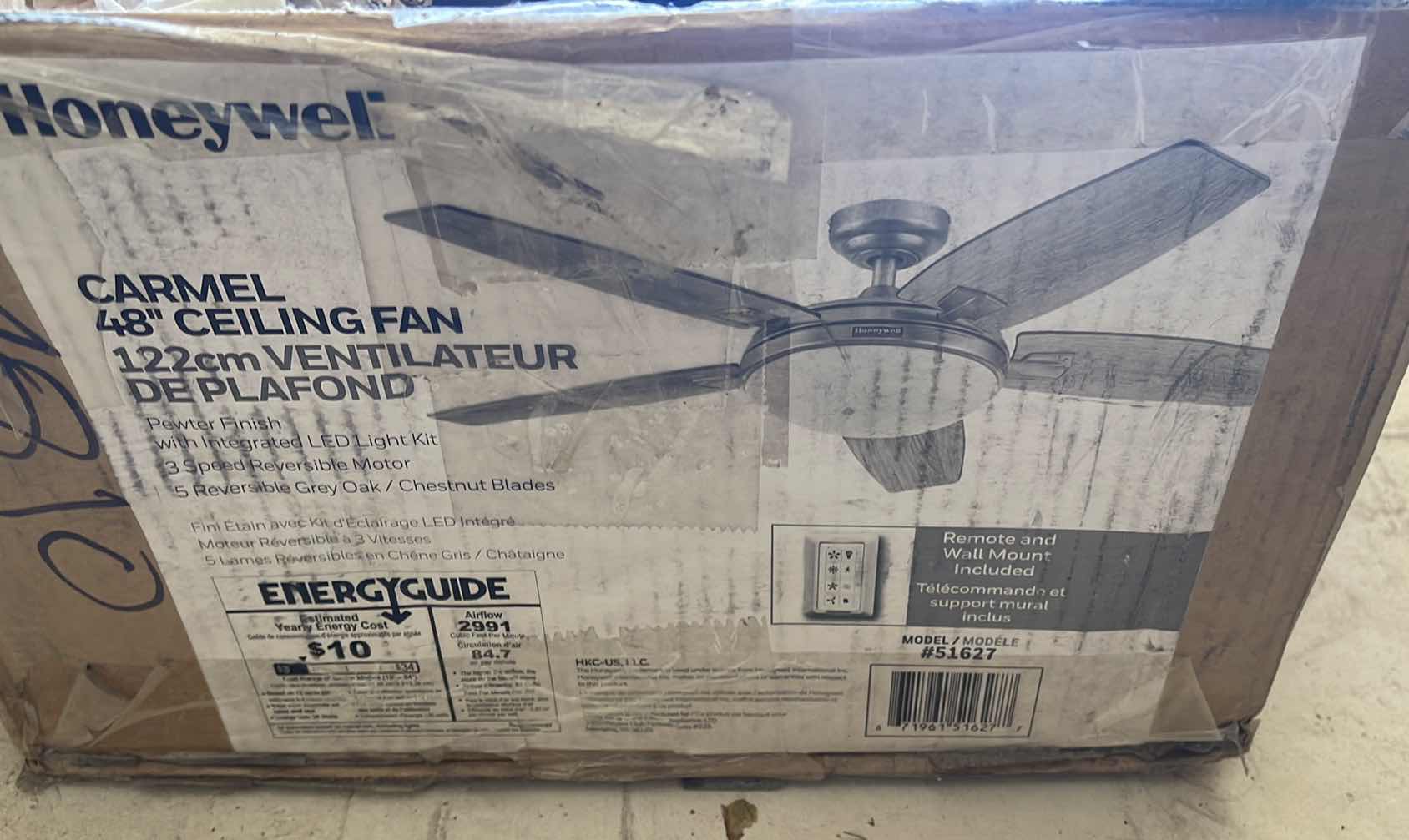 Photo 1 of HONEYWELL 48” CEILING FAN