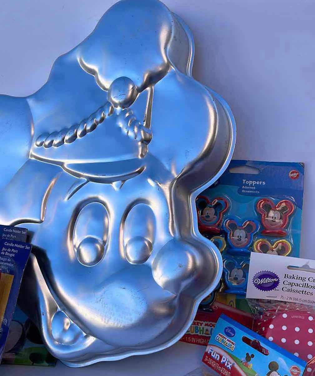 Photo 1 of NIB MICKEY MOUSE CAKE PAN AND PARTY SUPPLIES- RETAIL PRICE $