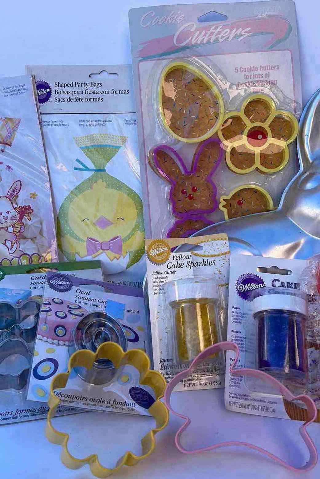 Photo 1 of NEW WILTON EASTER BAKING BUNNY TRAY , COOKIE CUTTERS , PARTY BAGS AND MUCH MORE