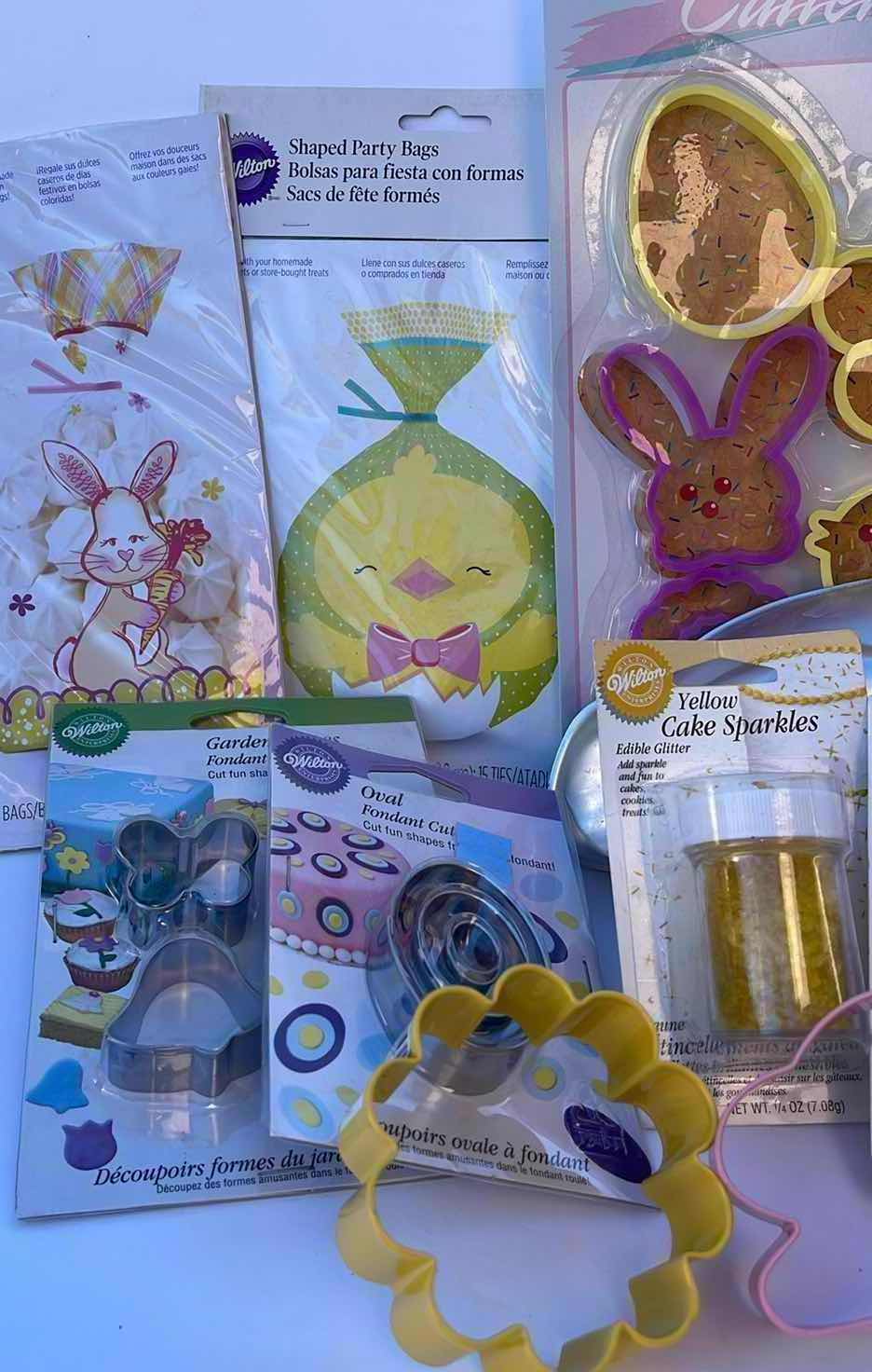 Photo 1 of NEW WILTON EASTER BAKING BUNNY TRAY , COOKIE CUTTERS , PARTY BAGS AND MUCH MORE