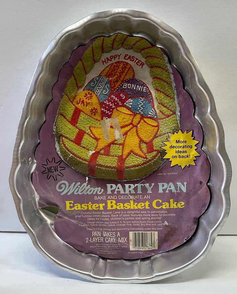Photo 1 of NOS WILTON VINTAGE EASTER CAKE PAN & COOKIE CUTTERS, TREAT BAGS , SPRINKLES AND MORE - TOTAL RETAIL PRICE $