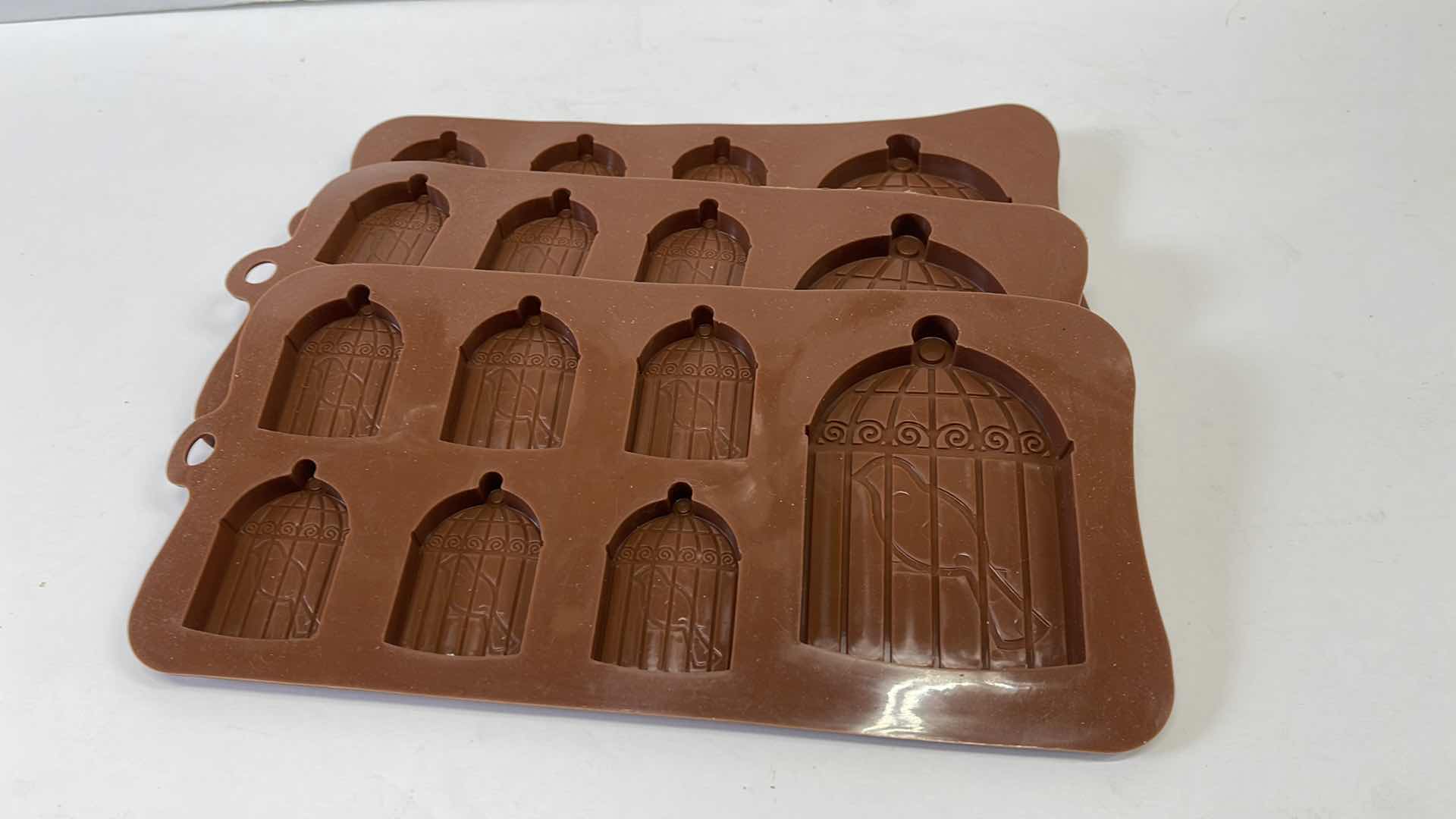 Photo 1 of NEW SILICONE BIRD CAGE CHOCOLATE / CANDY / ICE MOLDS - TOTAL RETAIL PRICE $ 22.00