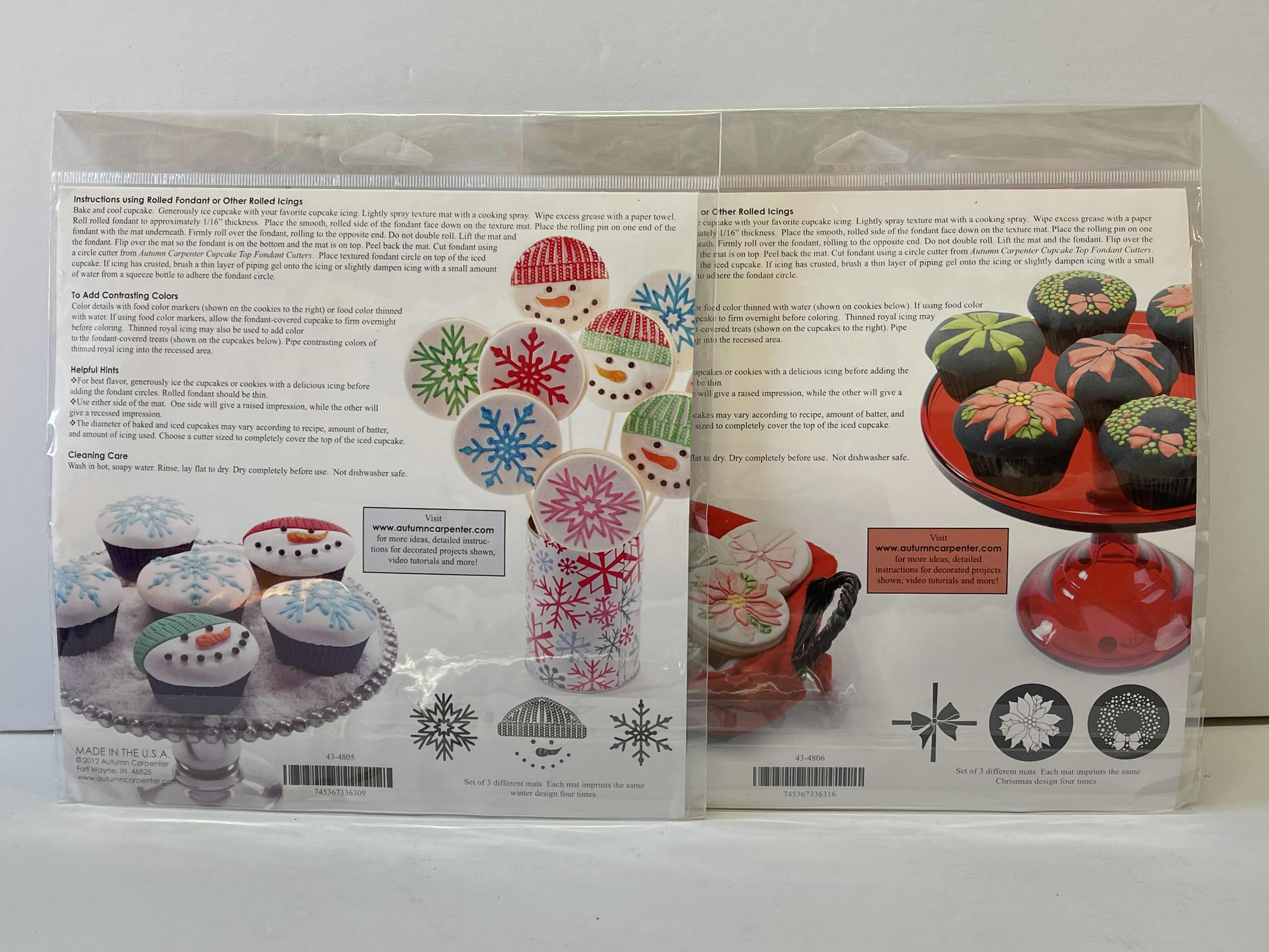 Photo 1 of NEW AUTUMN CARPENTER CUPCAKE & COOKIE TEXTURE TOPS “WINTER , CHRISTMAS & SCROLL “ - TOTAL RETAIL PRICE $50 .00