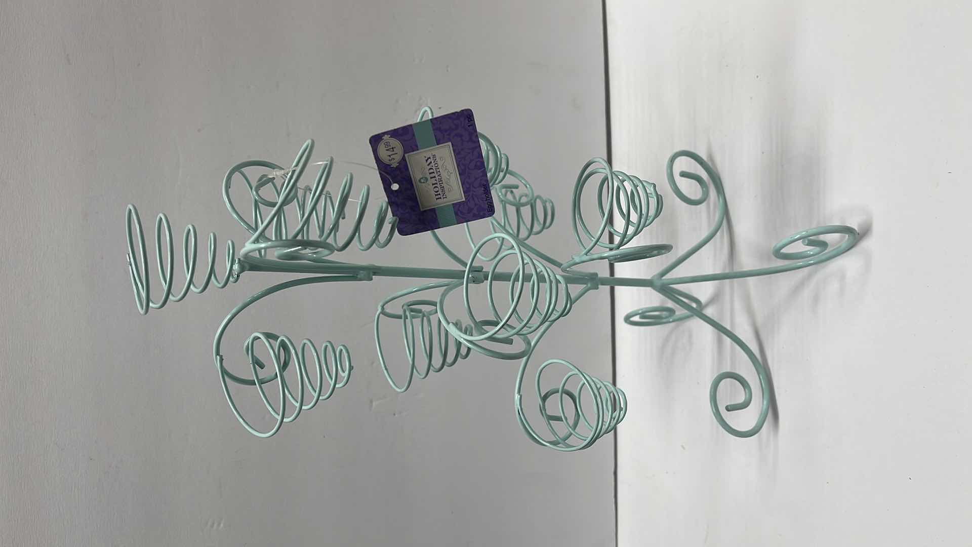 Photo 1 of VINTAGE EASTER EGG METAL BOQUTE  STAND - RETAIL PRICE $ 27.00