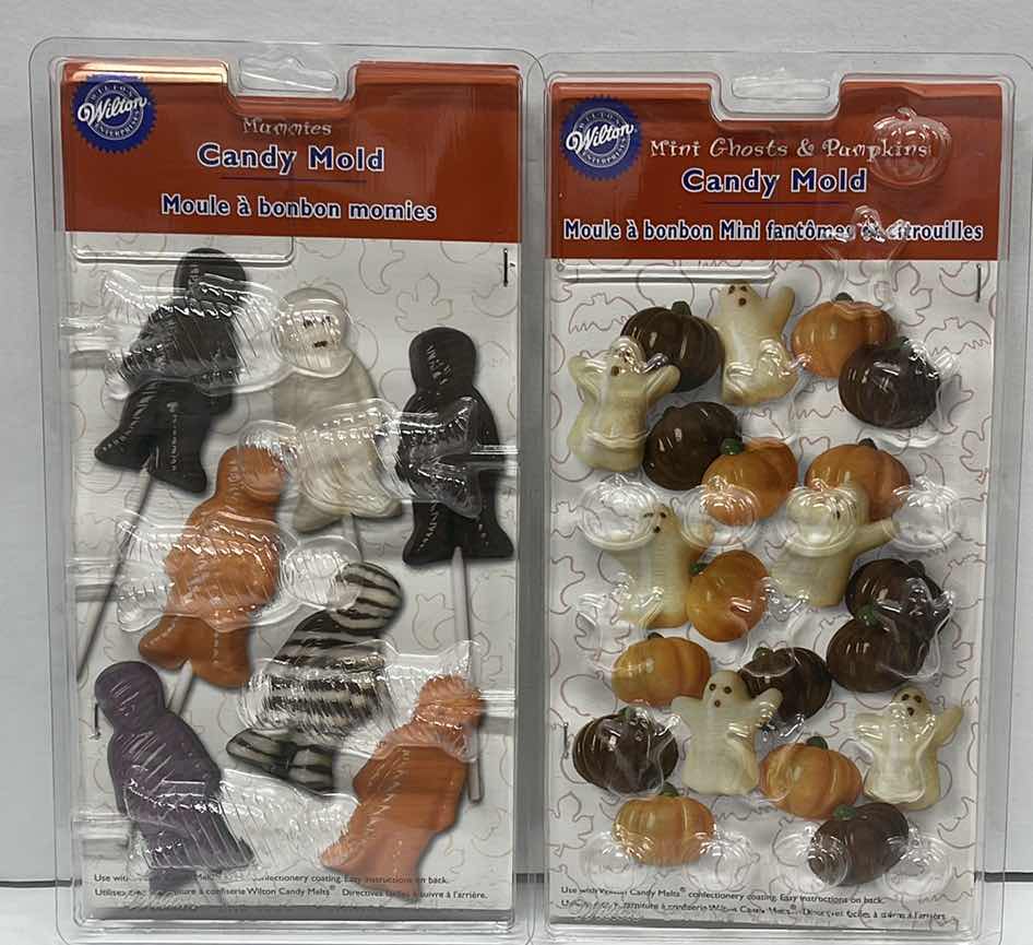 Photo 1 of NEW WILTON HALLOWEEN LOLLIPOP & CANDY  MOLDS - TOTAL RETAIL PRICE $ 42.00