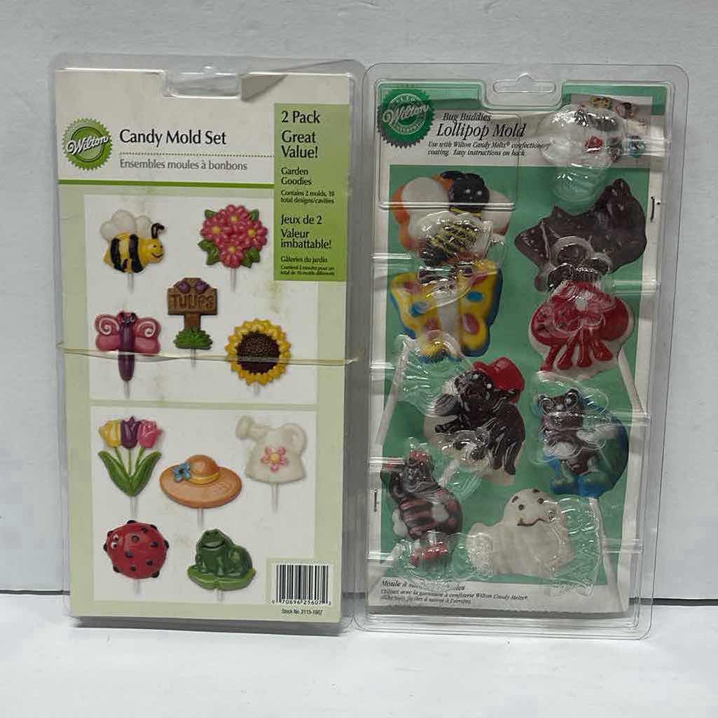 Photo 1 of NEW WILTON SPRING / SUMMER LOLLIPOP / COOKIE / CANDY PICKS AND PRETZEL MOLDS - TOTAL RETAIL PRICE $ 42.00