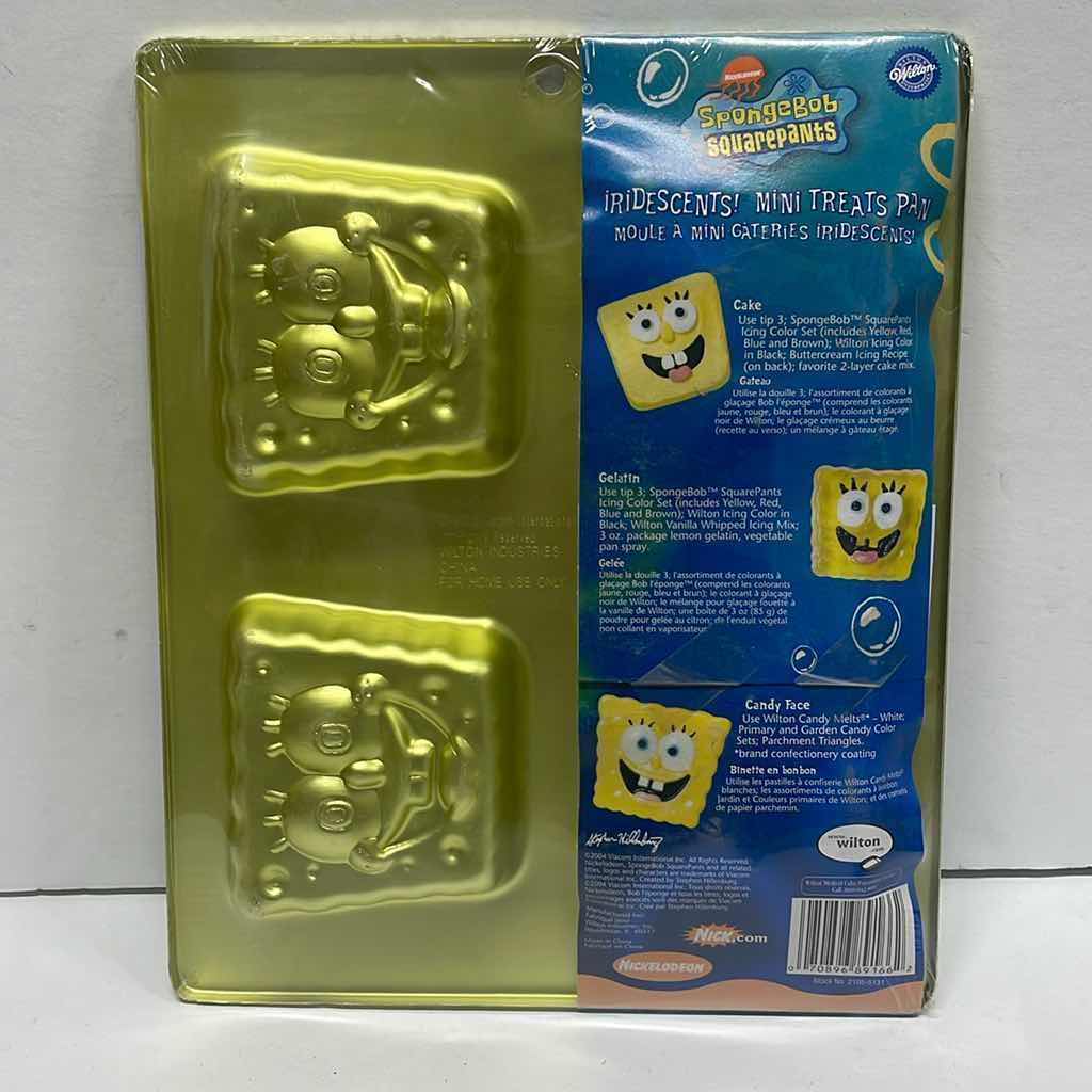 Photo 1 of NOS NICKELODEON SPONGEBOB SQUARE PANTS MINI TREATS PAN - RETAIL PRICE $22.00