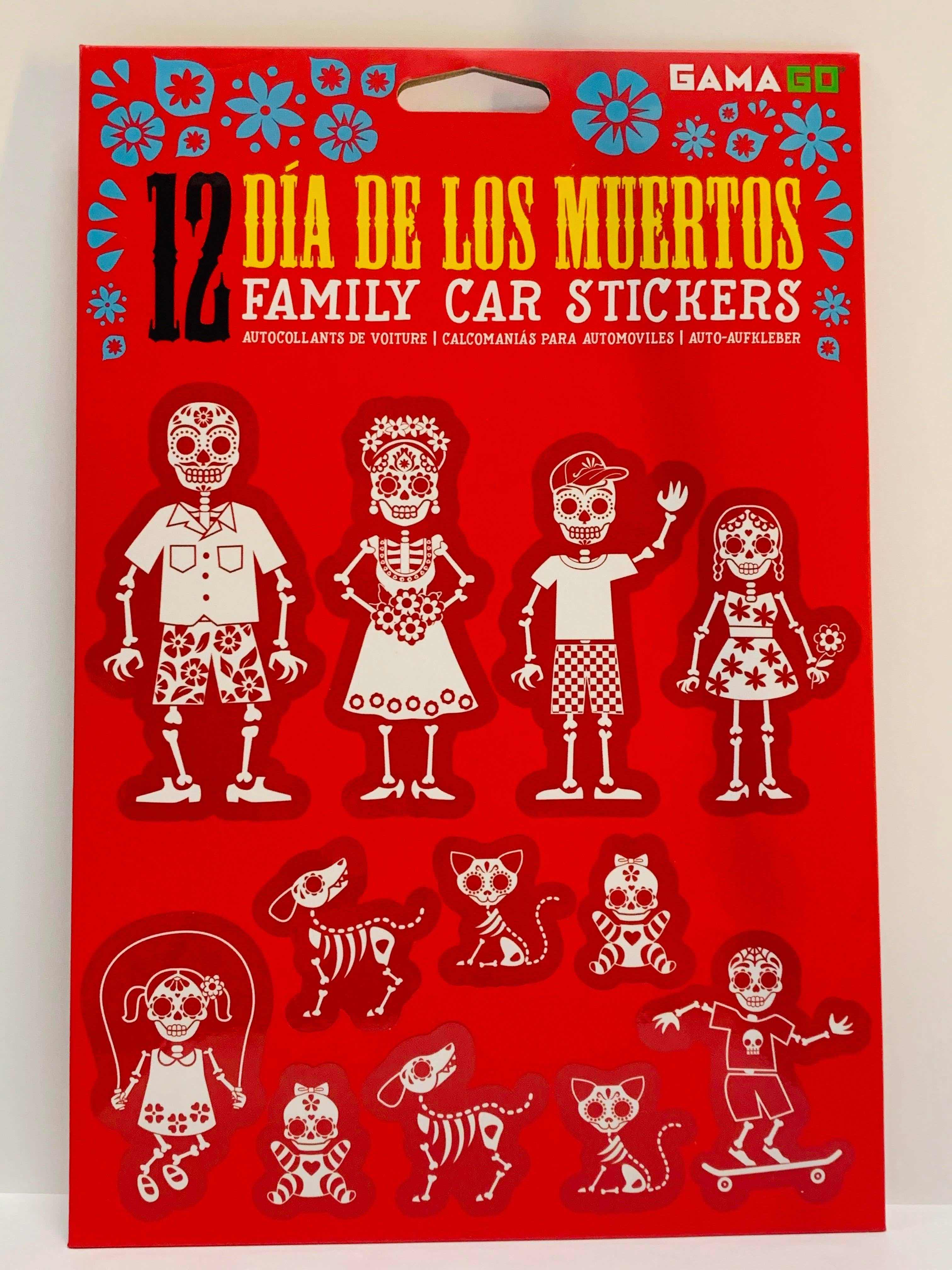 Photo 1 of NEW GAMA GO 12 DÍA DE LOS MUERTOS FAMILY CAR STICKERS PACK (2)