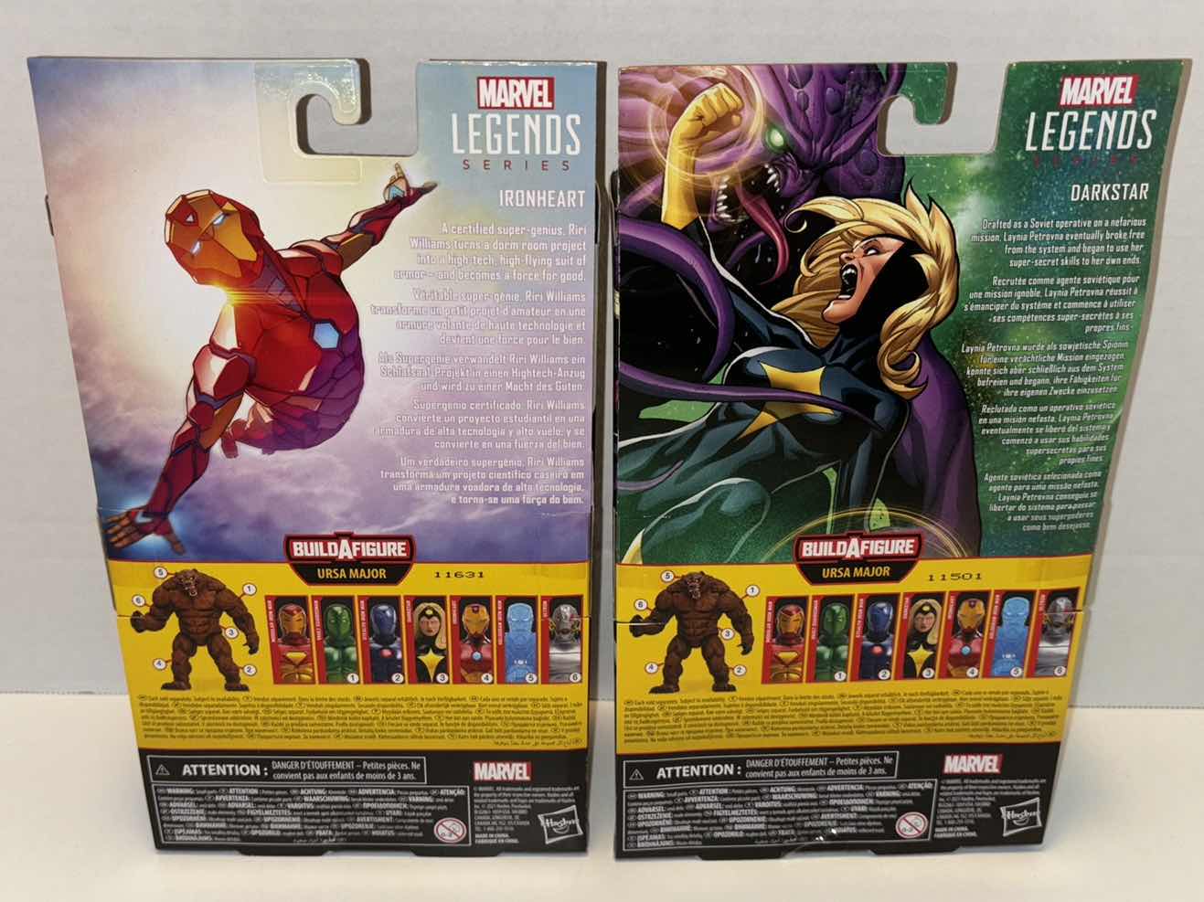 Photo 1 of NEW HASBRO LEGENDS SERIES MARVEL ACTION FIGURE 2-PACK, “RIRI WILLIAMS IRONHEART” & “DARKSTAR”
