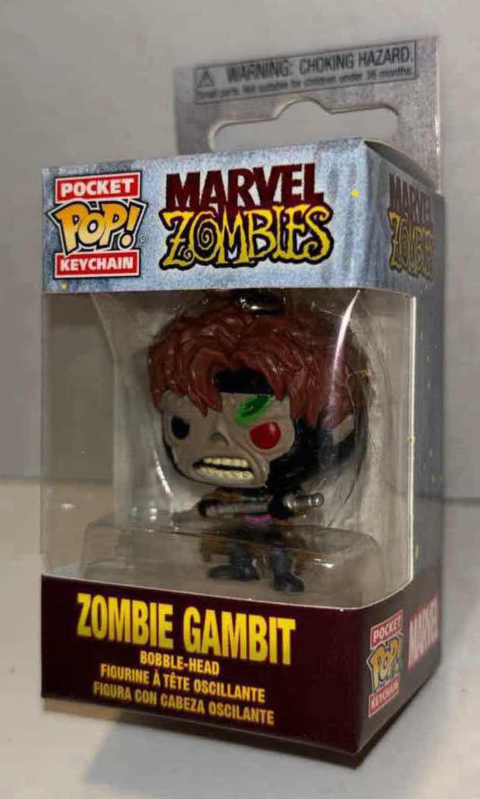 Photo 1 of NEW FUNKO POP! BOBBLE-HEAD VINYL FIGURE, 2-PACK MARVEL ZOMBIES #662 ZOMBIE WOLVERINE & POCKET POP! KEYCHAIN “ZOMBIE GAMBIT”