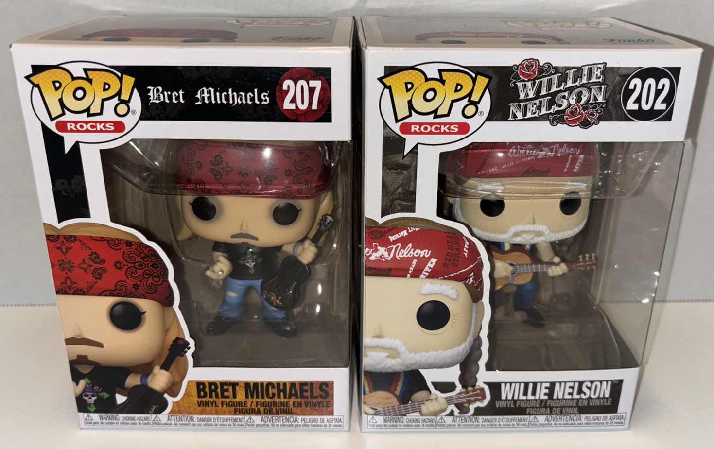 Photo 1 of NEW FUNKO POP! ROCKS VINYL FIGURES, #183 QUEEN- FREDDIE MERCURY & #207 BRET MICHAELS
