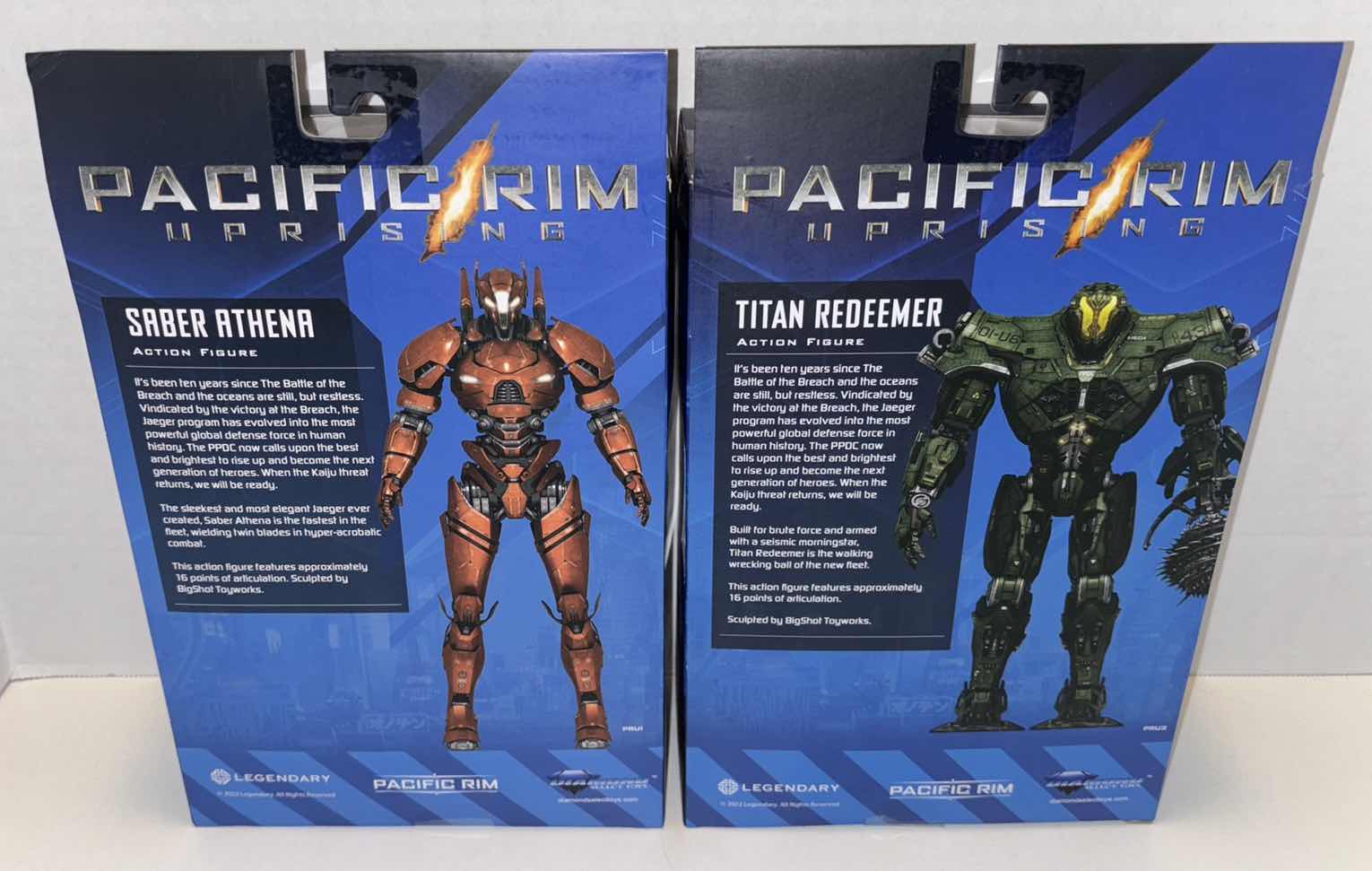 Photo 1 of NEW DIAMOND SELECT TOYS PACIFIC RIM UPRISING ACTION FIGURE 2-PACK, “SABER ATHENA” & “TITAN REDEEMER”