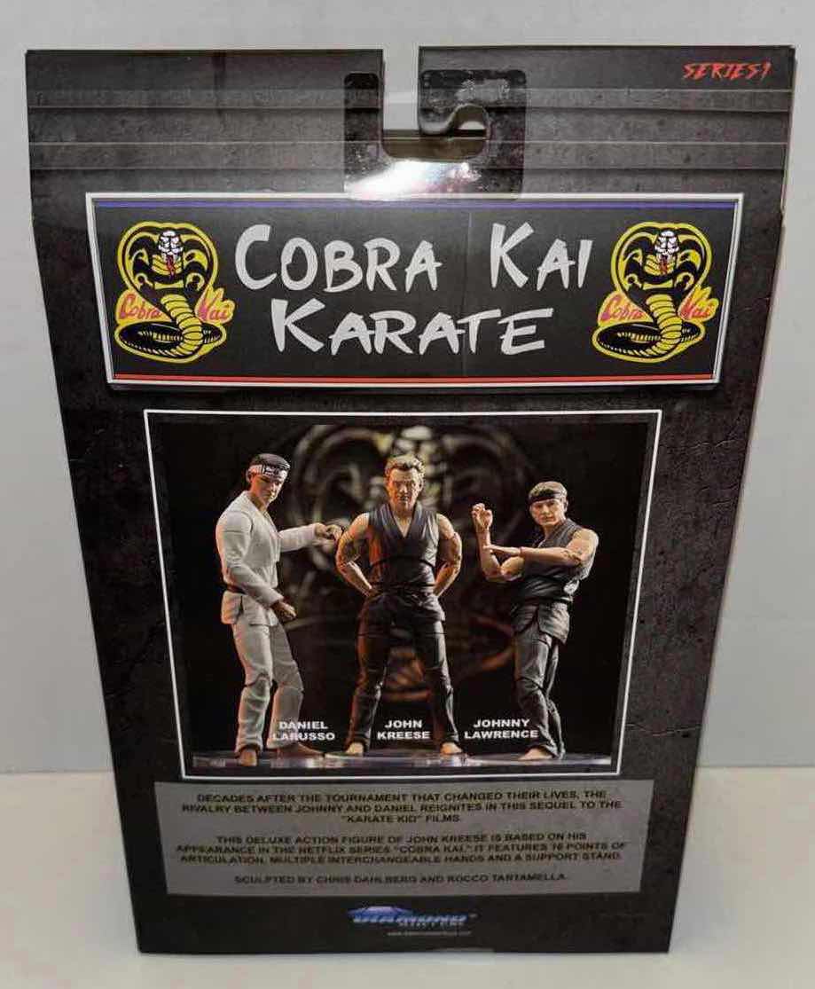 Photo 1 of NEW DIAMOND SELECT TOYS COBRA KAI ACTION FIGURE & ACCESSORIES, “JOHN KREESE”