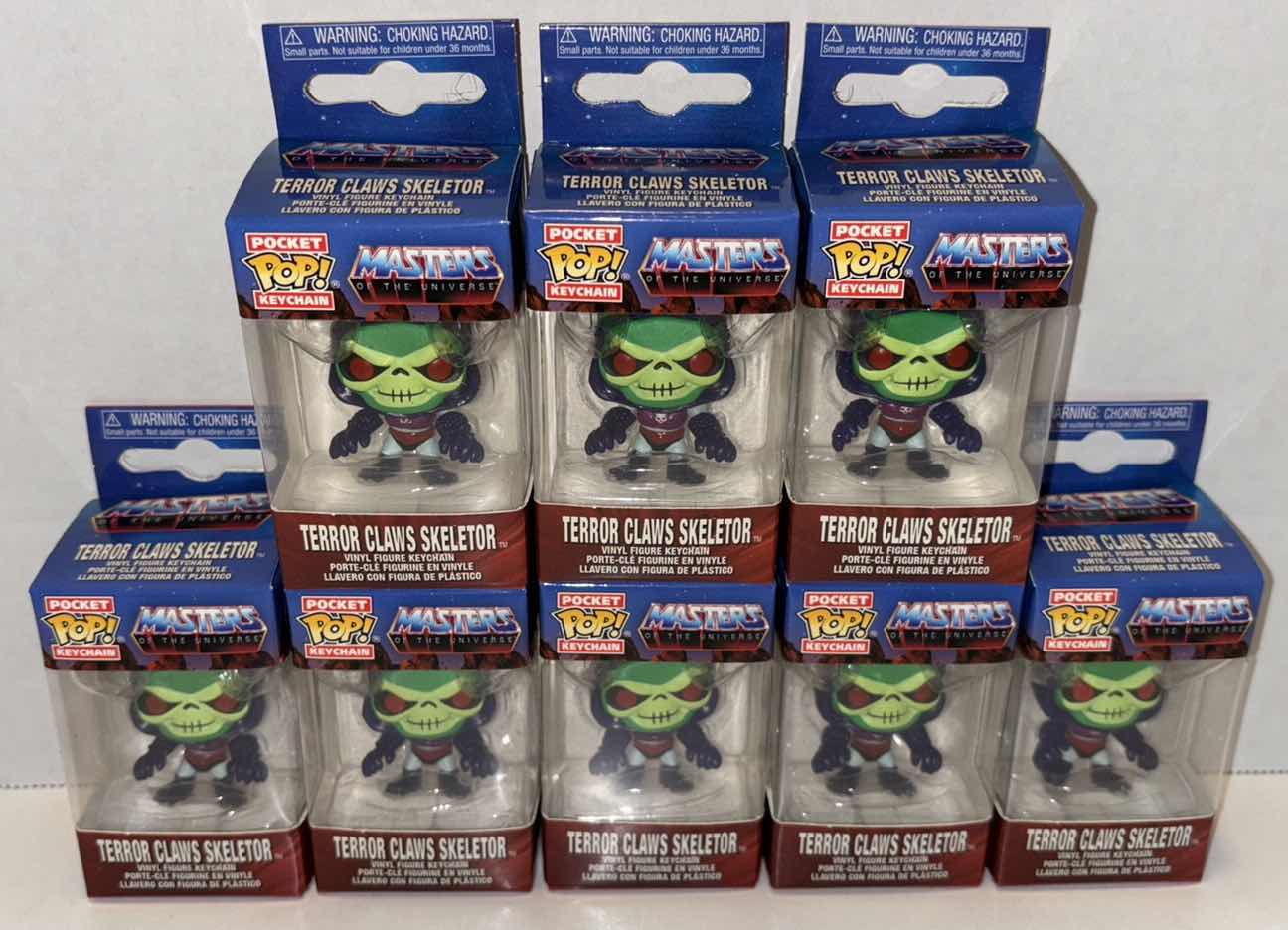 Photo 1 of NEW FUNKO POP! POCKET POP! VINYL FIGURE KEYCHAIN, MASTERS OF THE UNIVERSE TERROR CLAWS SKELETOR (8-PACK)