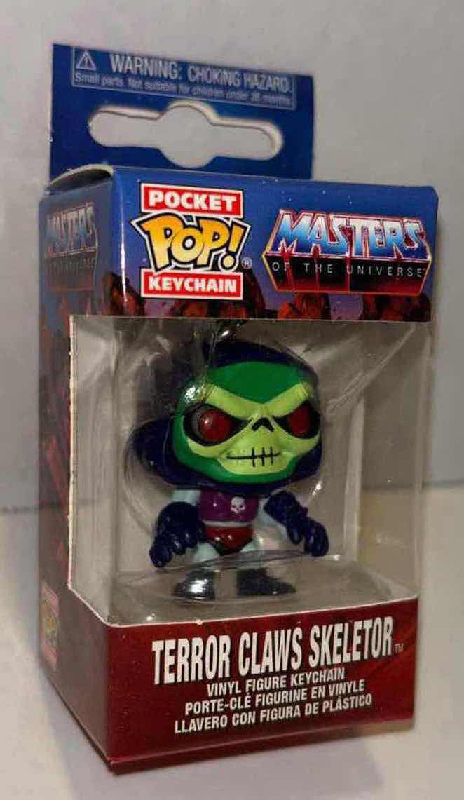 Photo 1 of NEW FUNKO POP! POCKET POP! VINYL FIGURE KEYCHAIN, MASTERS OF THE UNIVERSE TERROR CLAWS SKELETOR (8-PACK)