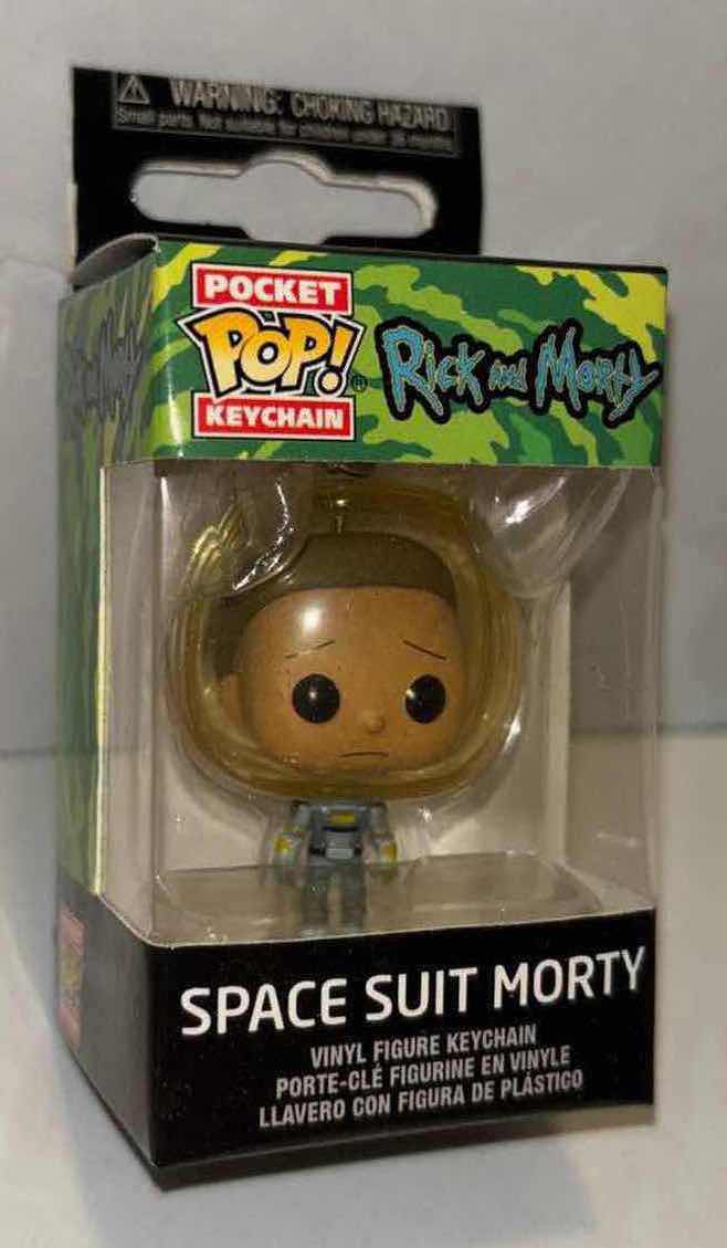 Photo 1 of NEW FUNKO POP! POCKET POP! VINYL FIGURE KEYCHAIN, RICK AND MORTY “SPACE SUIT MORTY” (8-PACK)