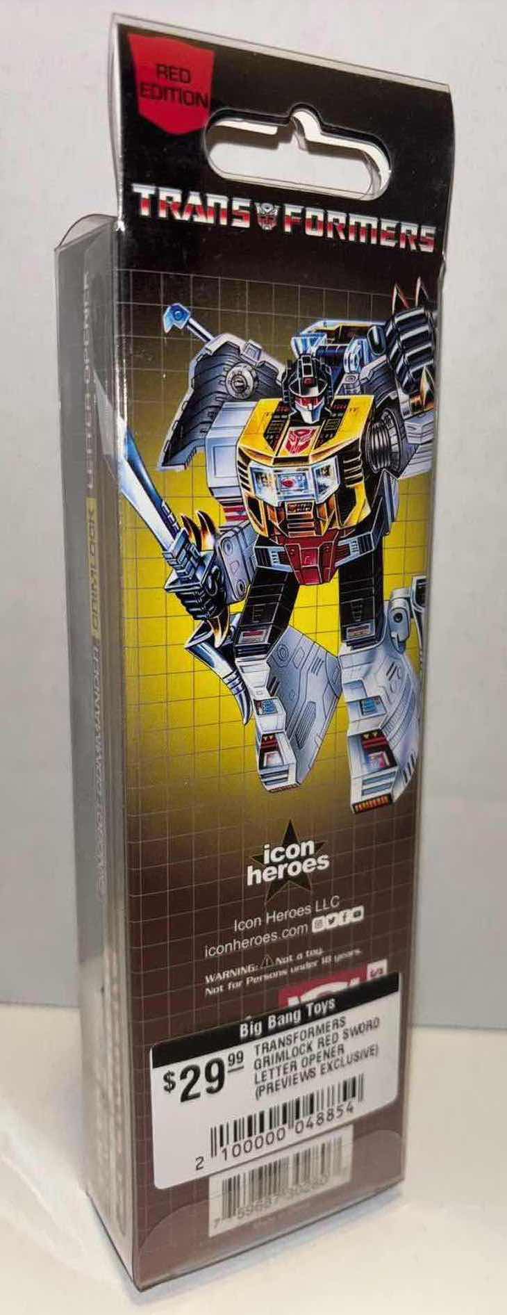 Photo 1 of NEW ICON HEROES TRANSFORMERS DINOBOT COMMANDER GRIMLOCK LETTER OPENER (RED EDITION)