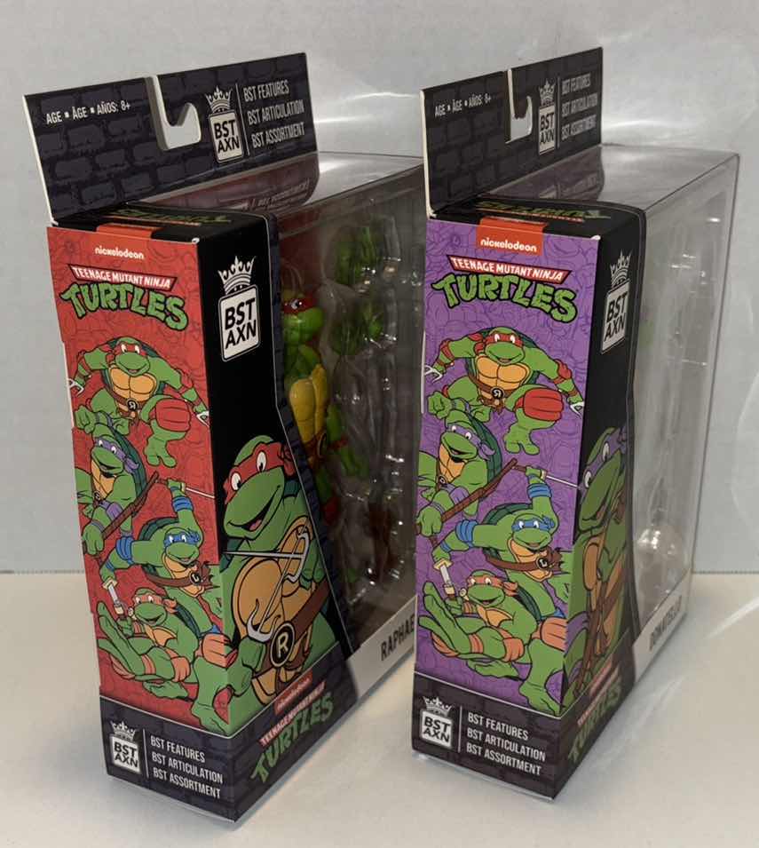 Photo 1 of NEW LOYAL SUBJECTS BST AXN TEENAGE MUTANT NINJA TURTLES ACTION FIGURE & ACCESSORIES 2-PACK, “RAPHAEL” & “DONATELLO”