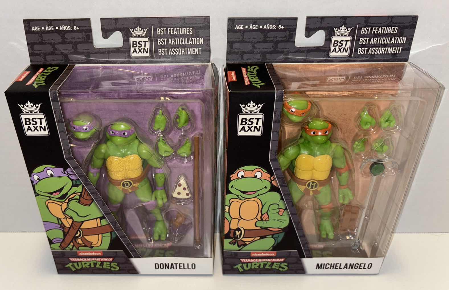 Photo 1 of NEW LOYAL SUBJECTS BST AXN TEENAGE MUTANT NINJA TURTLES ACTION FIGURE & ACCESSORIES 2-PACK, “DONATELLO” & “MICHELANGELO”