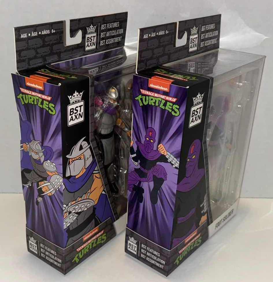 Photo 1 of NEW LOYAL SUBJECTS BST AXN TEENAGE MUTANT NINJA TURTLES ACTION FIGURE & ACCESSORIES 2-PACK, “SHREDDER” & “FOOT SOLDIER”