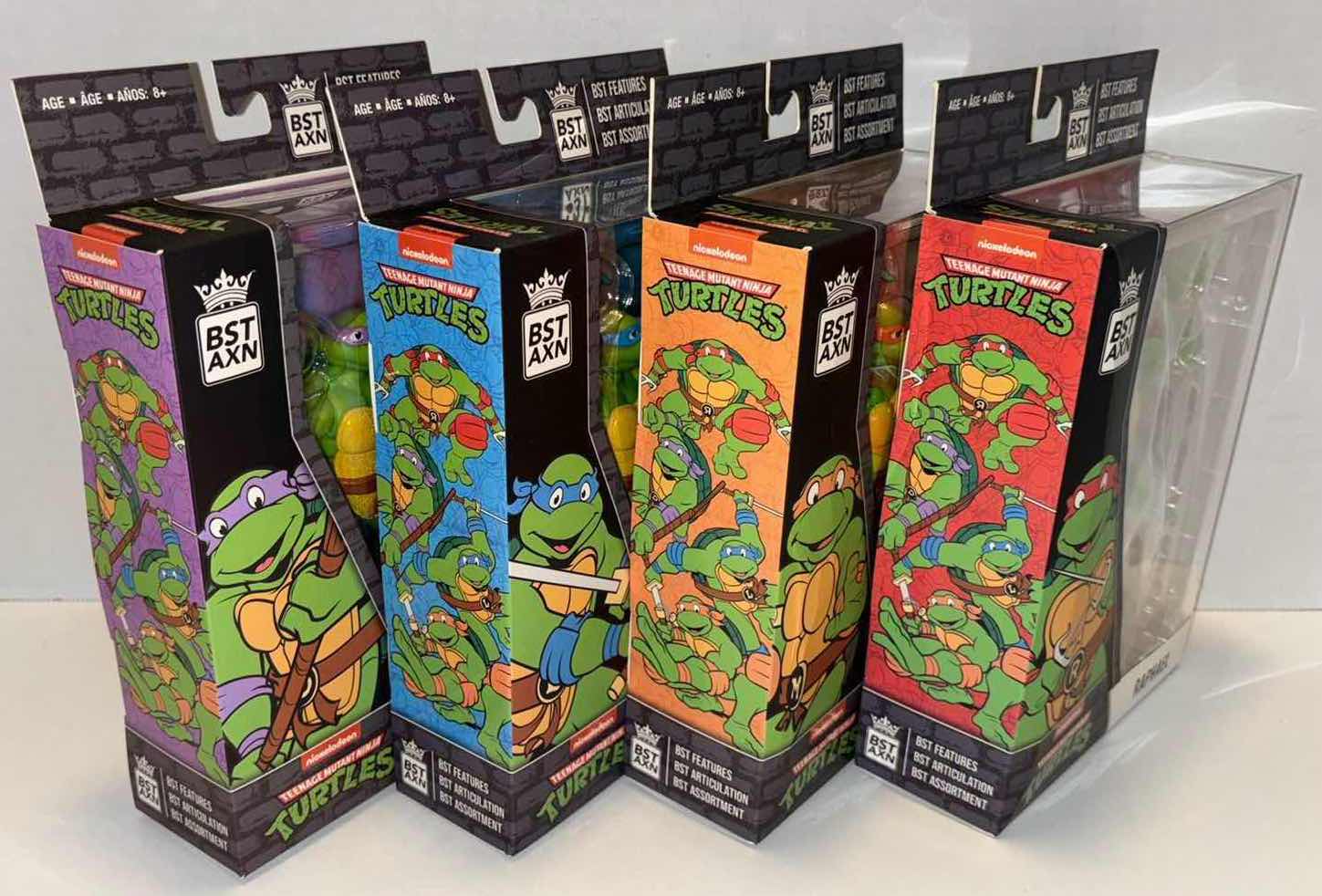 Photo 1 of NEW LOYAL SUBJECTS BST AXN TEENAGE MUTANT NINJA TURTLES ACTION FIGURE & ACCESSORIES 4-PACK, “DONATELLO, LEONARDO, MICHELANGELO & RAPHAEL”