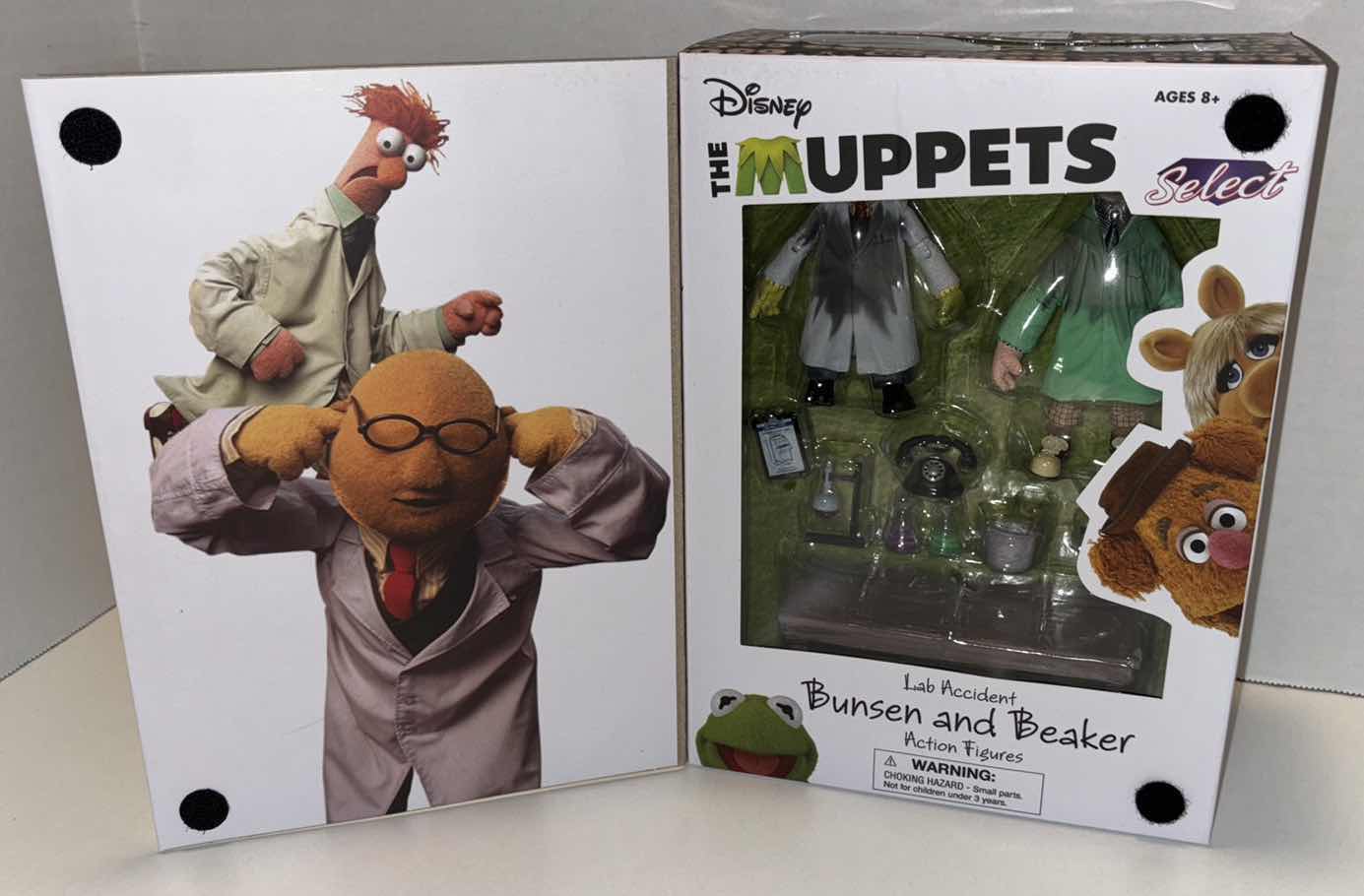 Photo 1 of NEW DIAMOND SELECT TOYS DISNEY THE MUPPETS ACTION FIGURES & ACCESSORIES 2-PACK, “SAM THE EAGLE & RIZZO THE RAT” & “BUNSEN AND BEAKER- LAB ACCIDENT” (2)