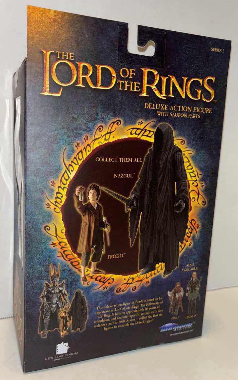 Photo 1 of NEW DIAMOND SELECT TOYS THE LORD OF THE RINGS DELUXE “FRODO” ACTION FIGURE & ACCESSORIES & NEW 20” LORD OF THE RINGS FRODO BAGGINS DART SWORD WITH BROWN VELVET SHEATH