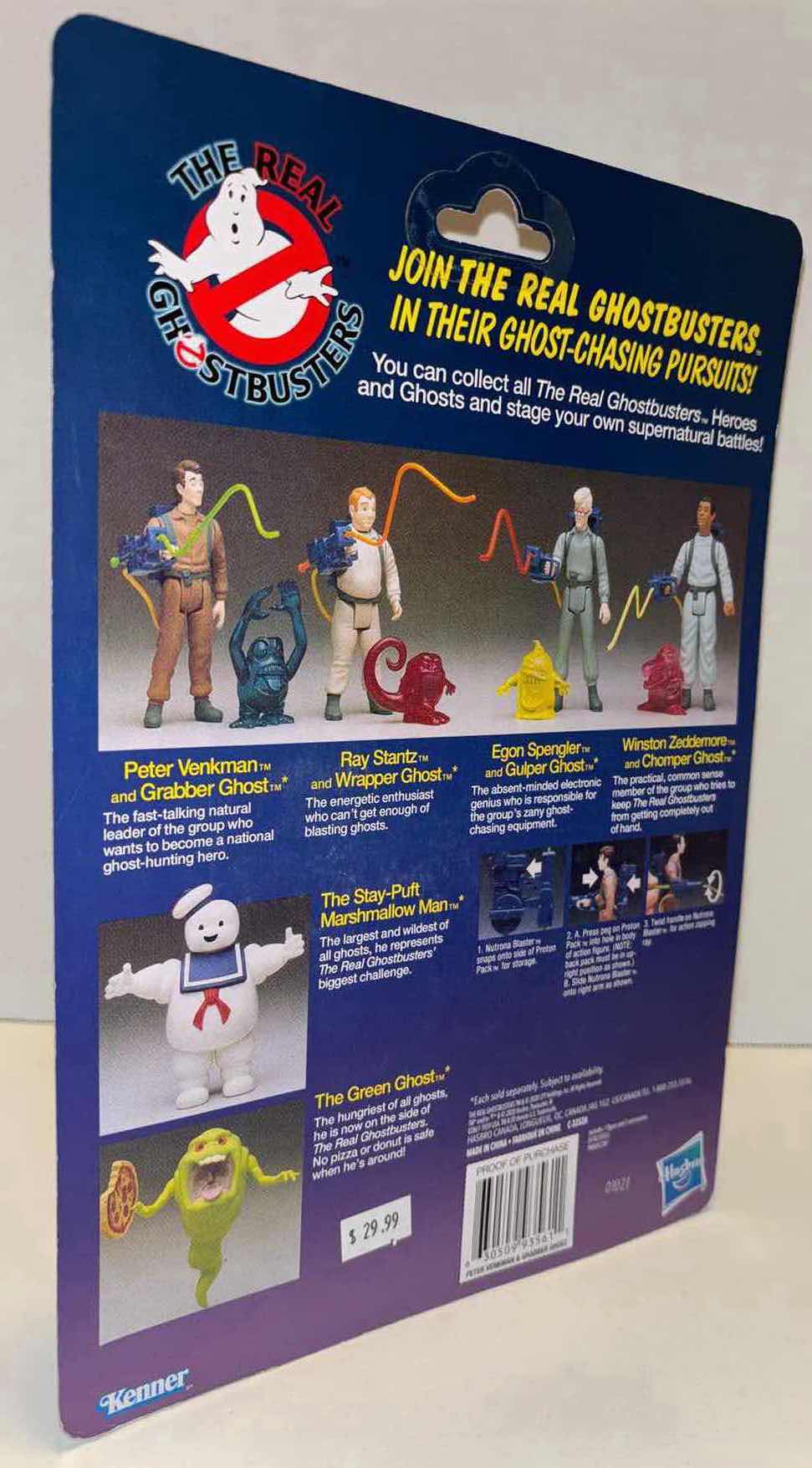 Photo 1 of NEW HASBRO KENNER THE REAL GHOSTBUSTERS ACTION FIGURE & ACCESSORIES 3-PACK, “PETER VENKMAN & GRABBER GHOST”, “WINSTON ZEDDEMORE & CHOMPER GHOST” x 2