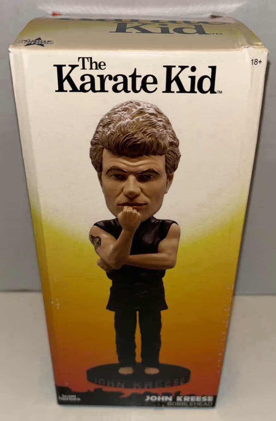 Photo 1 of NEW ICON HEROES THE KARATE KID 8” POLYSTONE “JOHN KREESE” BOBBLEHEAD