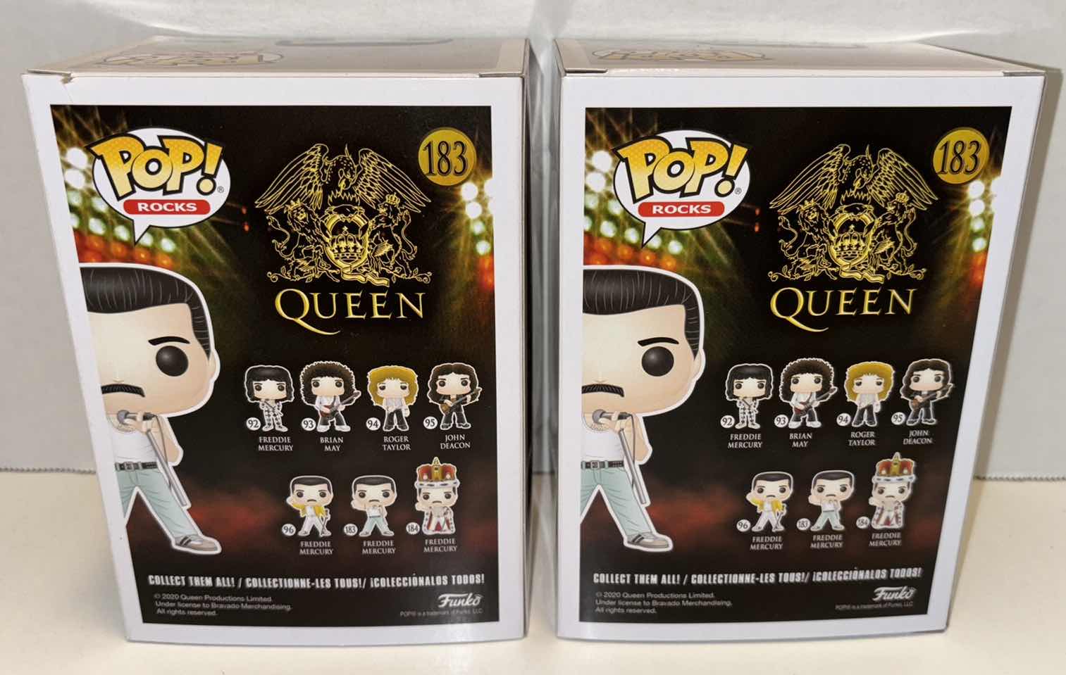 Photo 1 of NEW FUNKO POP! ROCKS VINYL FIGURE 2-PACK, QUEEN #183 FREDDIE MERCURY