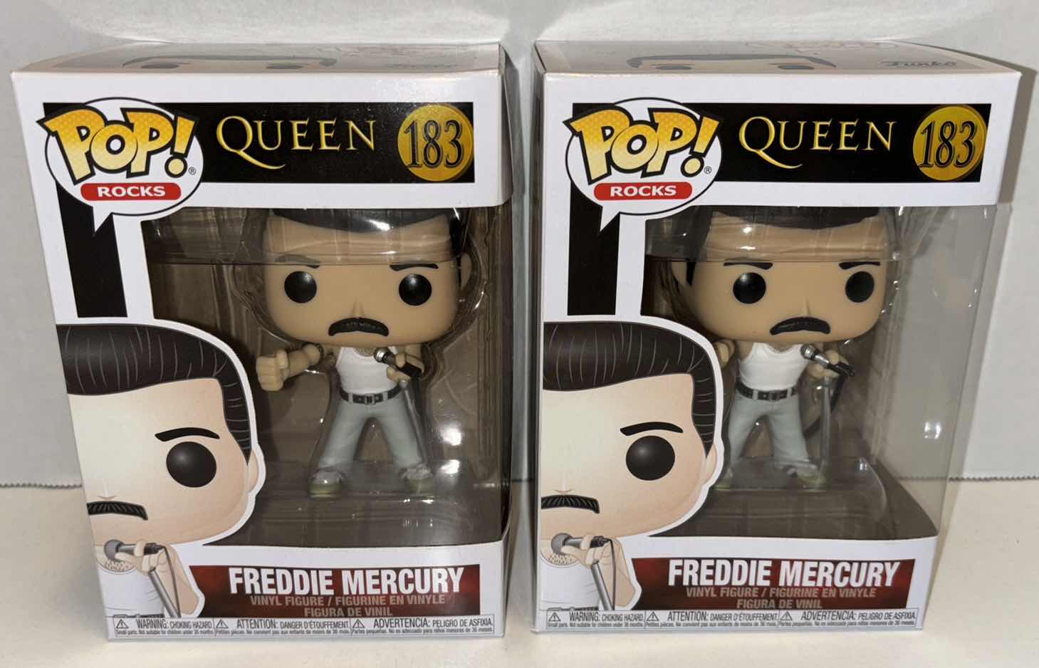 Photo 1 of NEW FUNKO POP! ROCKS VINYL FIGURE 2-PACK, QUEEN #183 FREDDIE MERCURY