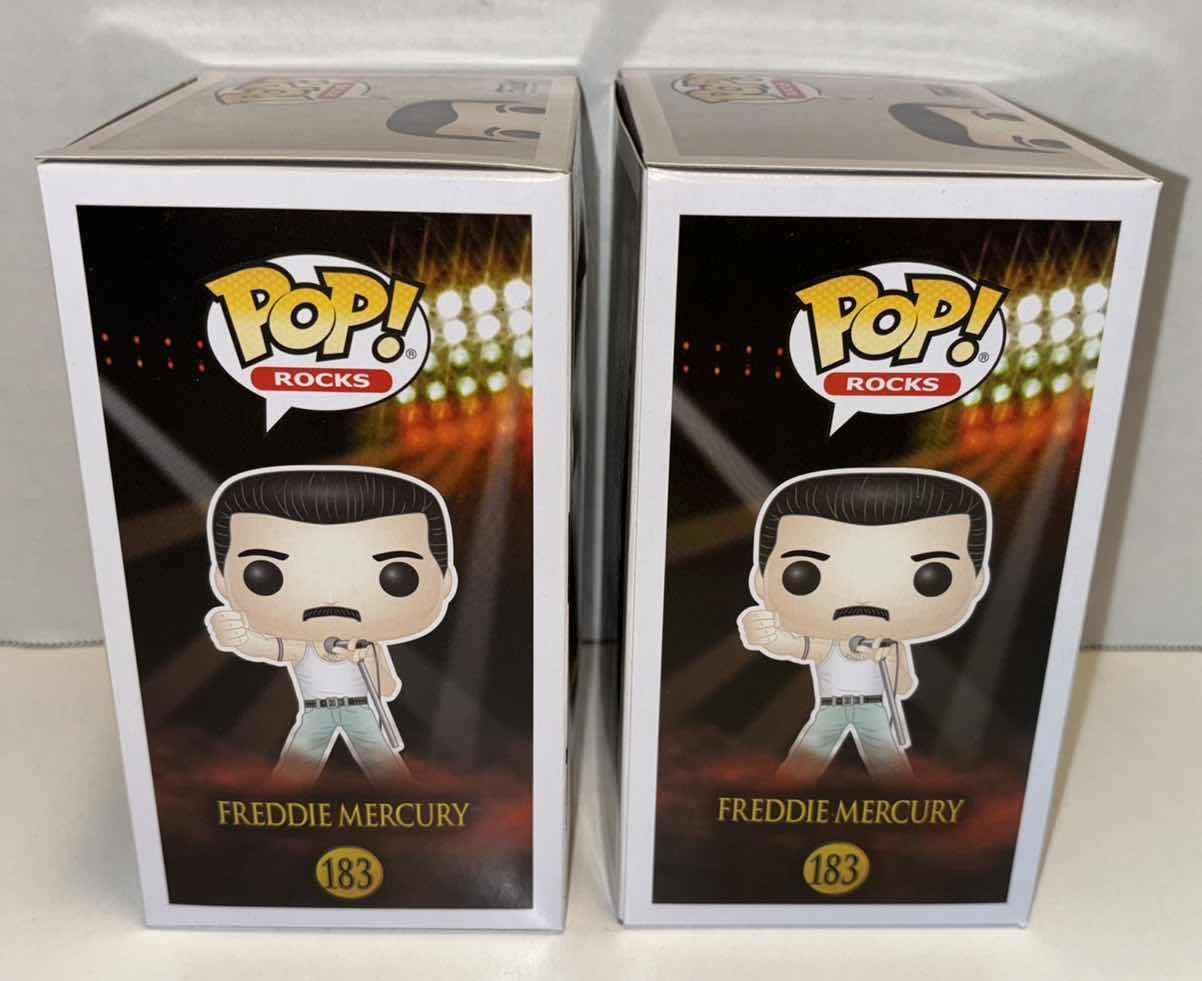 Photo 1 of NEW FUNKO POP! ROCKS VINYL FIGURE 2-PACK, QUEEN #183 FREDDIE MERCURY
