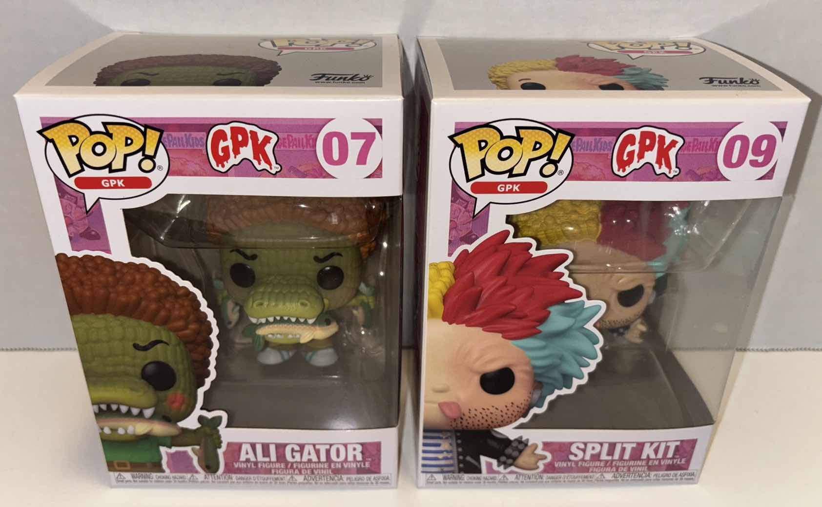 Photo 1 of NEW FUNKO POP! GARBAGE PAIL KIDS VINYL FIGURE 2-PACK, #07 ALI GATOR & #09 SPLIT KIT
